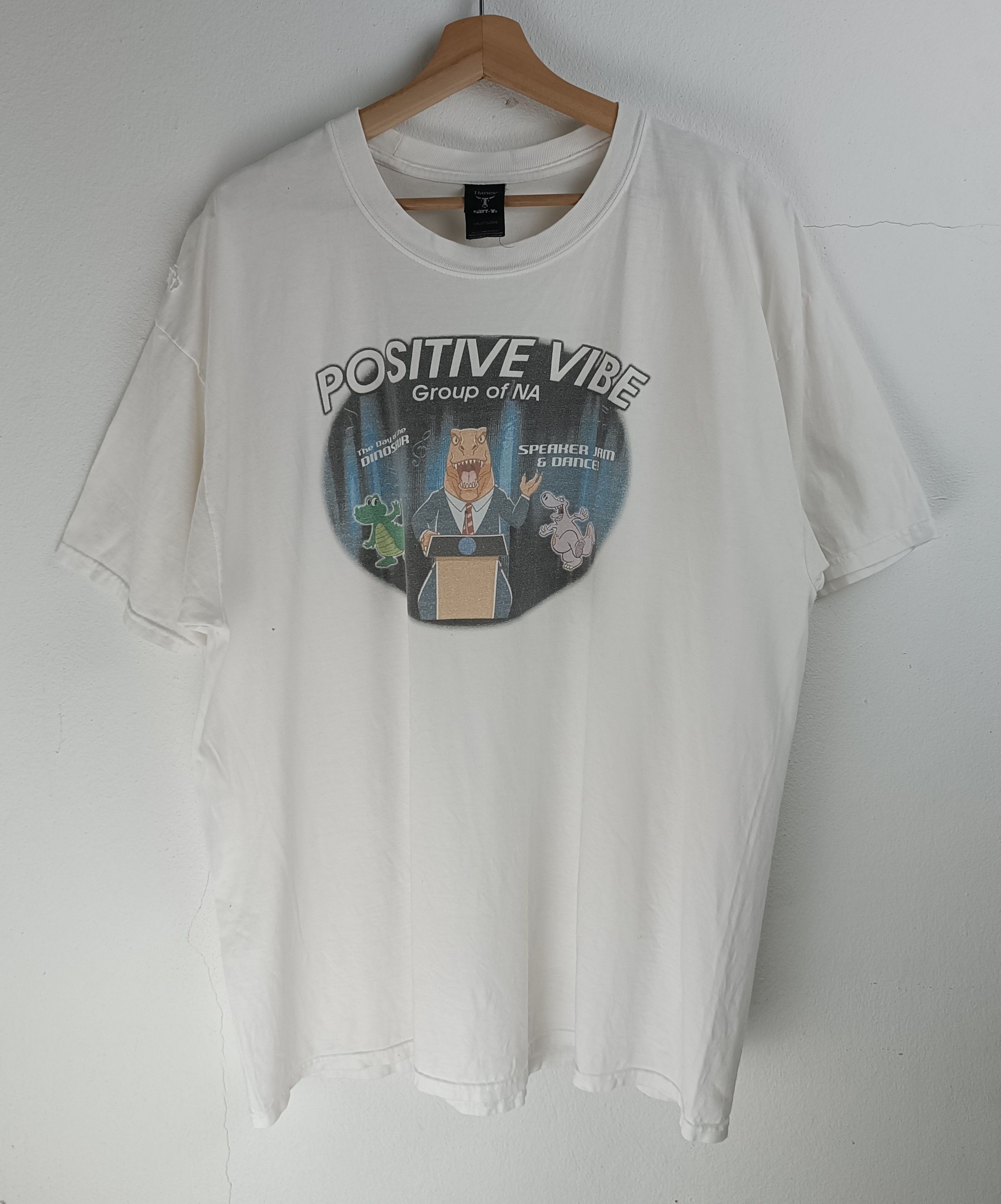 Vintage VINTAGE DINOSAUR POSITIVE VIBE JURASSIC DIGIMON POKEMON TEE Size US XL / EU 56 / 4 - 3 Thumbnail