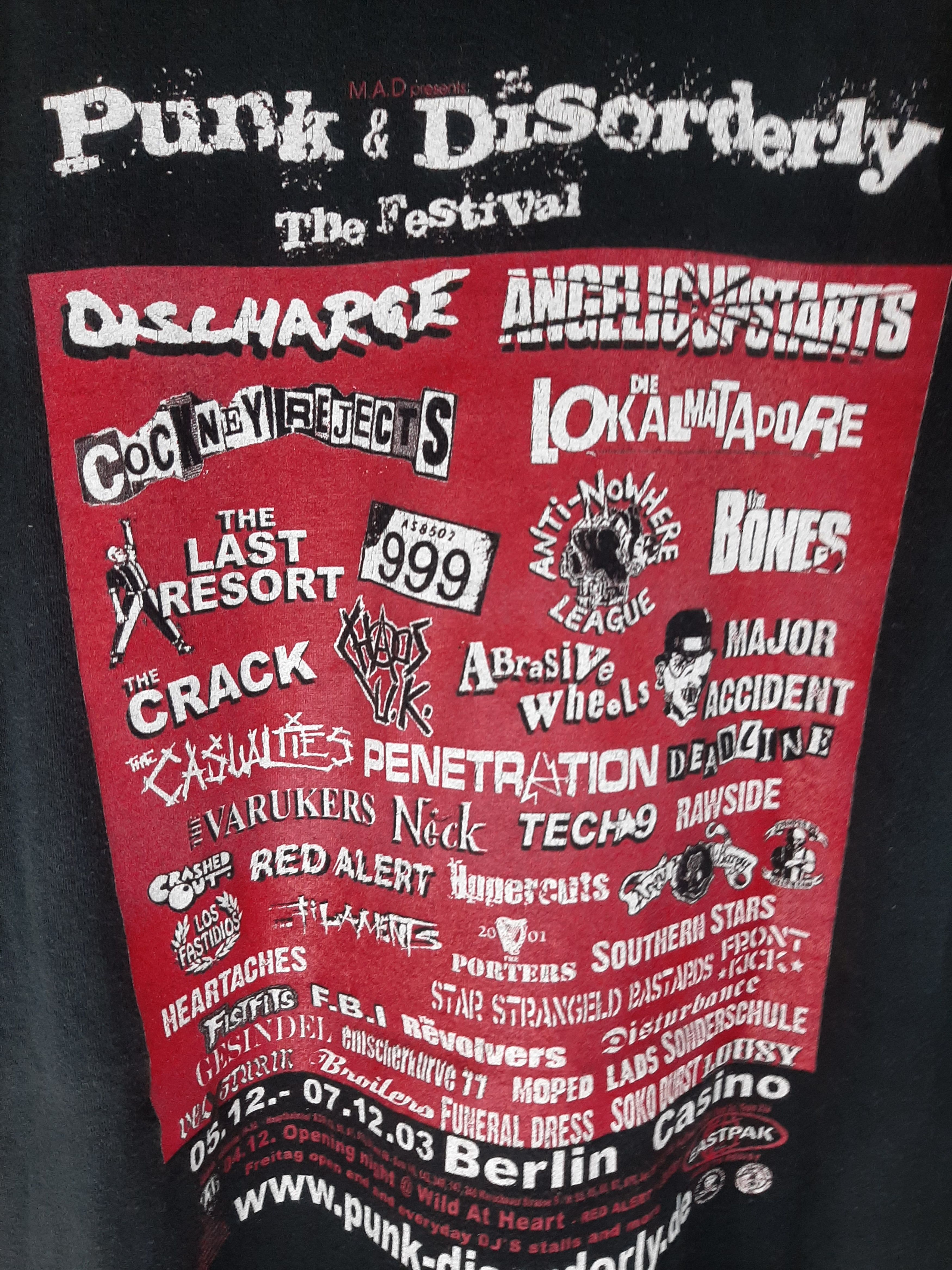 Band Tees VINTAGE 2000s PUNK & DISORDERLY FEST (discharge angelic) Size US L / EU 52-54 / 3 - 13 Thumbnail