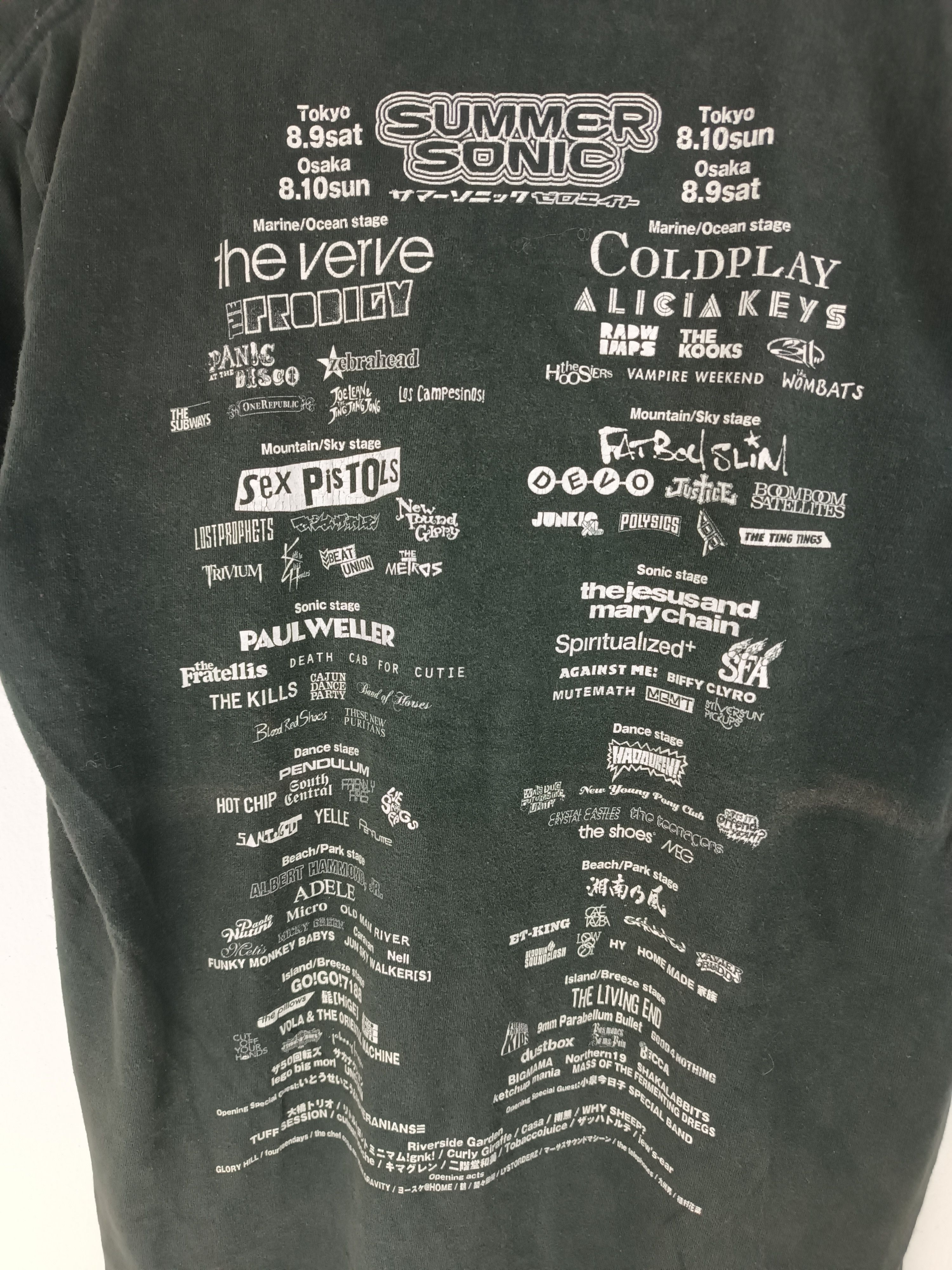 Band Tees VINTAGE SUMMER SONIC FEST (coldplay prodigy kooks) Size US M / EU 48-50 / 2 - 8 Thumbnail