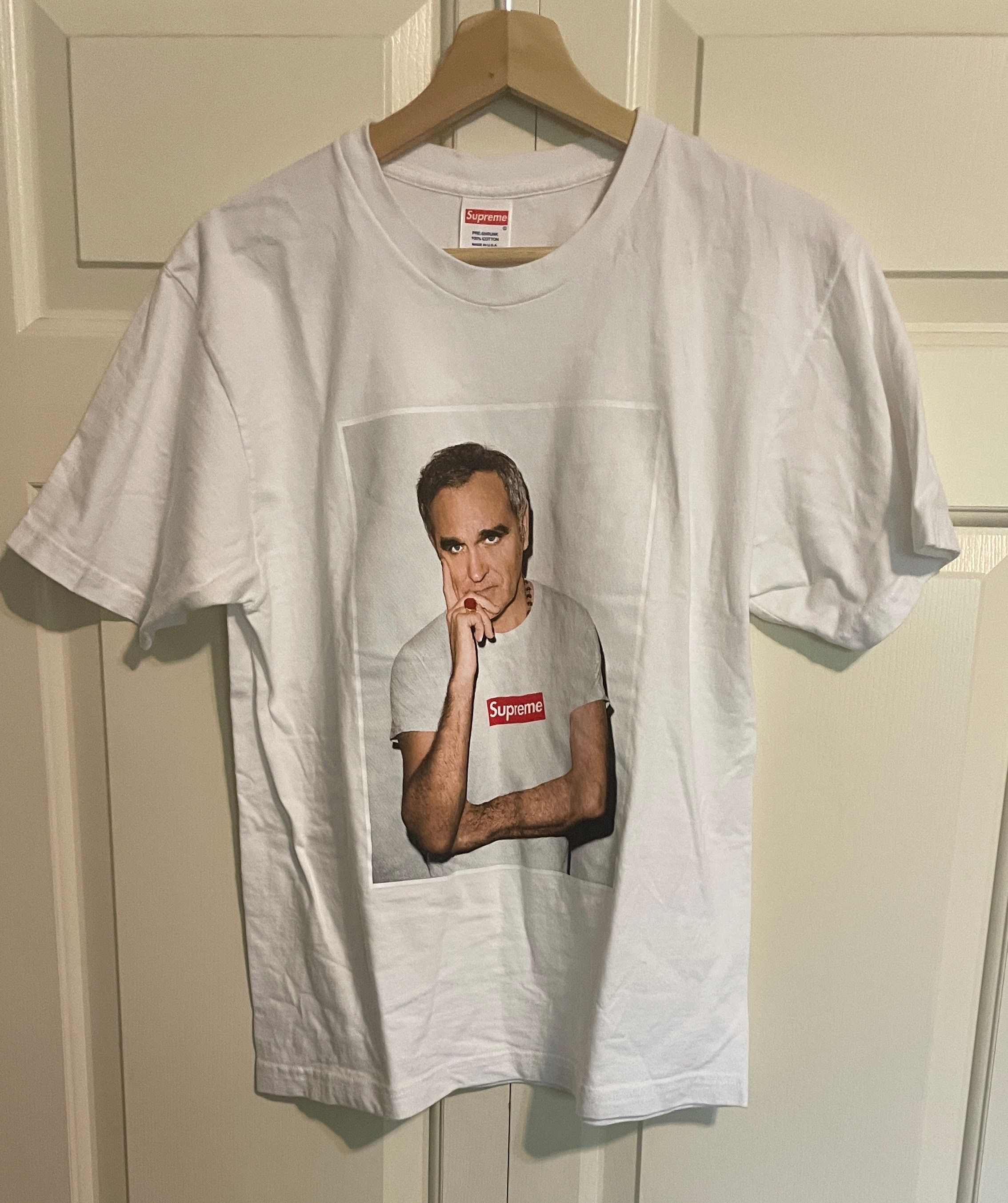 image of Supreme Morrissey White Cotton Tee/ T-Shirt - S/m Made In Usa, Men's (Size Small)