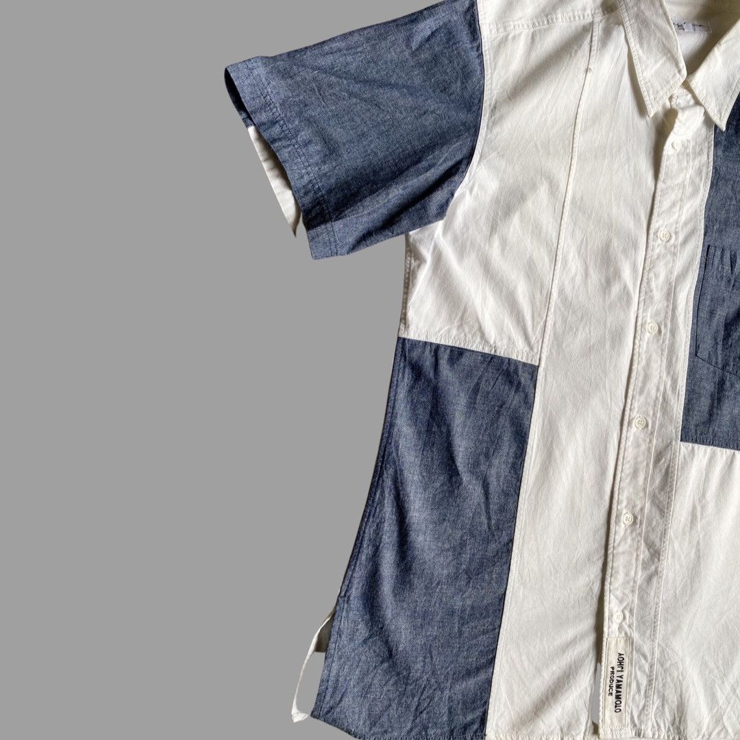 Yohji Yamamoto Yohji Yamamoto Pour Homme Produce Denim Paychwork Shirt Size US M / EU 48-50 / 2 - 2 Thumbnail