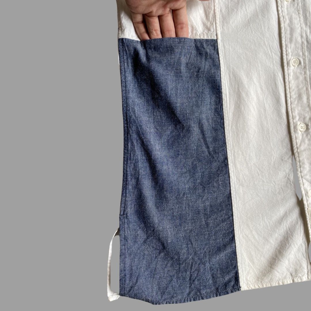 Yohji Yamamoto Yohji Yamamoto Pour Homme Produce Denim Paychwork Shirt Size US M / EU 48-50 / 2 - 5 Thumbnail