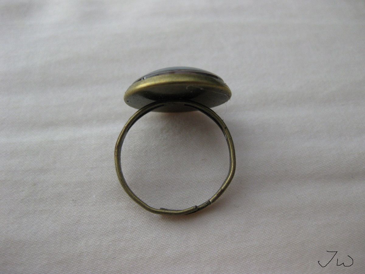 Handmade × Jewelry Elephant Pattern Round Bronze Ring Size ONE SIZE - 3 Thumbnail