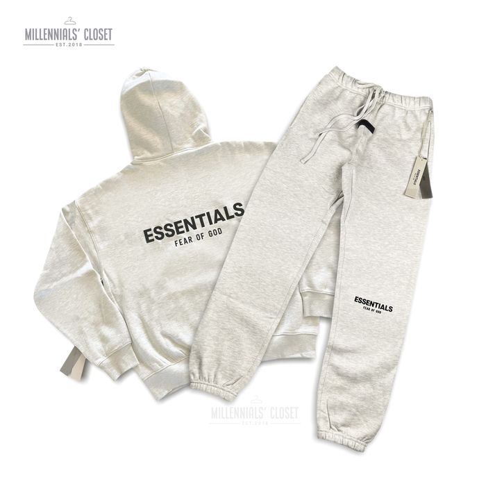 Pacsun Fear Of God Essentials Tracksuit Light Oatmeal 2022 Size M Grailed 0068