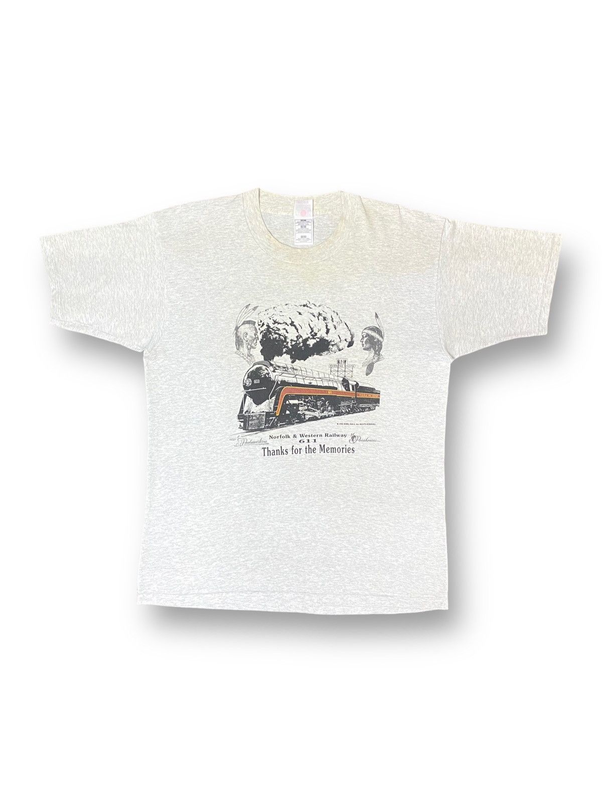 Band Tees VINTAGE 90s REBEL NORFOLK AND WESTERN RAILWAY 611 MODERN LIF Size US L / EU 52-54 / 3 - 1 Thumbnail