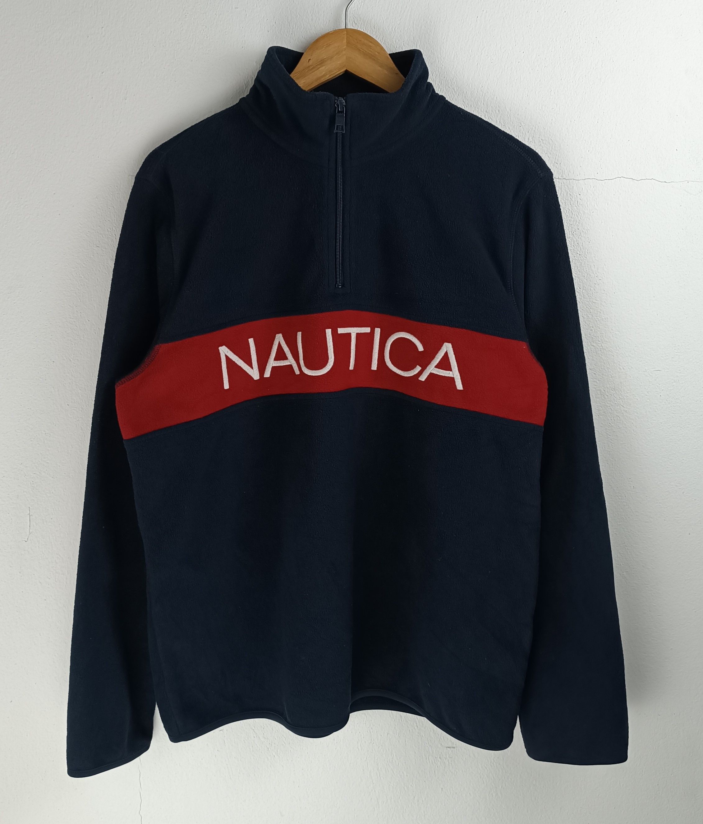 Nautica VINTAGE NAUTICA FLEECE HALF ZIPPER VERY RARE JACKET Size US M / EU 48-50 / 2 - 3 Thumbnail