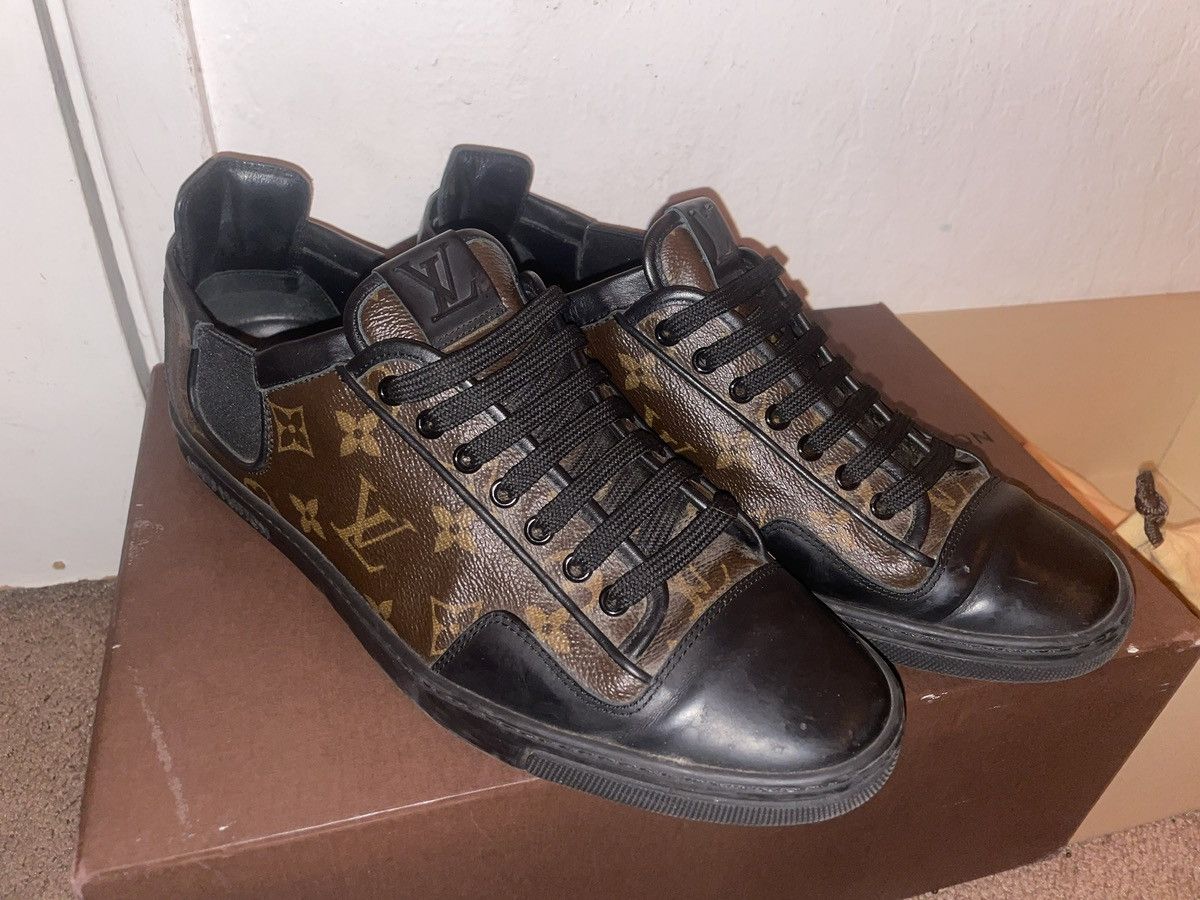 Louis Vuitton Monogram Leather Canvas Sneaker Black