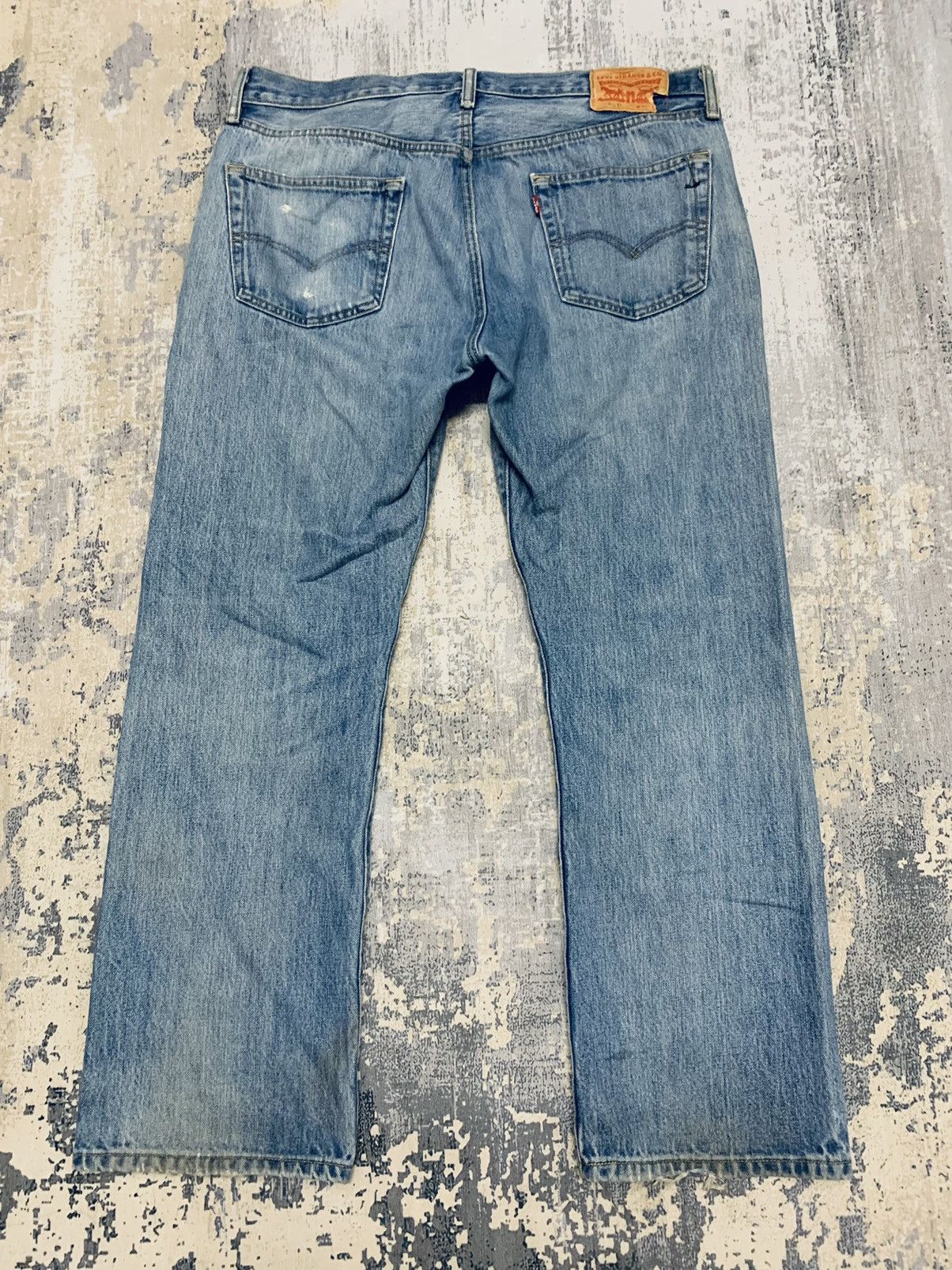 Levi's Vintage Levi’s Denim 501 Blue Wash Distressed Jean 38x29 Size US 38 / EU 54 - 2 Thumbnail