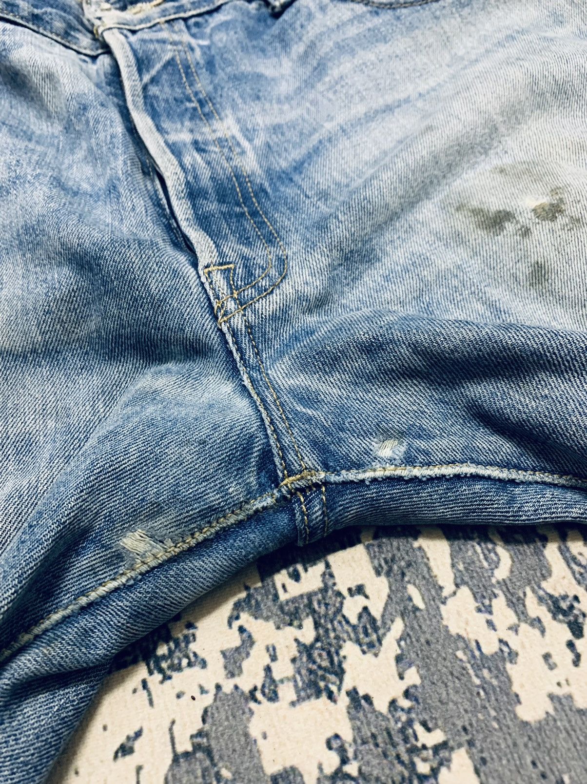 Levi's Vintage Levi’s Denim 501 Blue Wash Distressed Jean 38x29 Size US 38 / EU 54 - 8 Thumbnail
