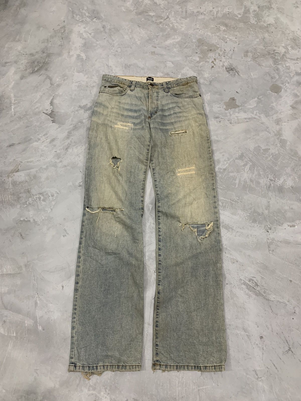 image of Dolce & Gabbana Distressed Denim, Men's (Size 32)