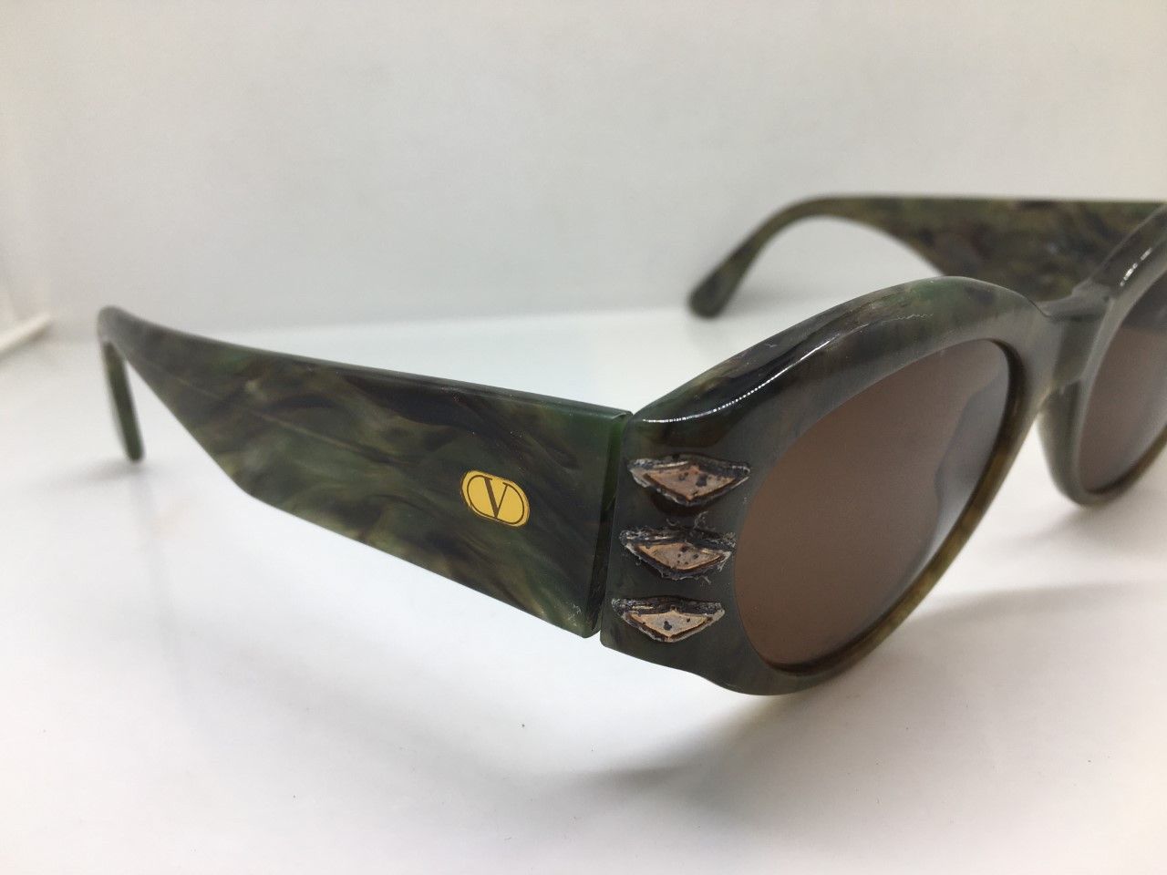 image of Vintage Aristotle Onassis By Valentino Vintage Sunglasses in Dark Grey, Men's