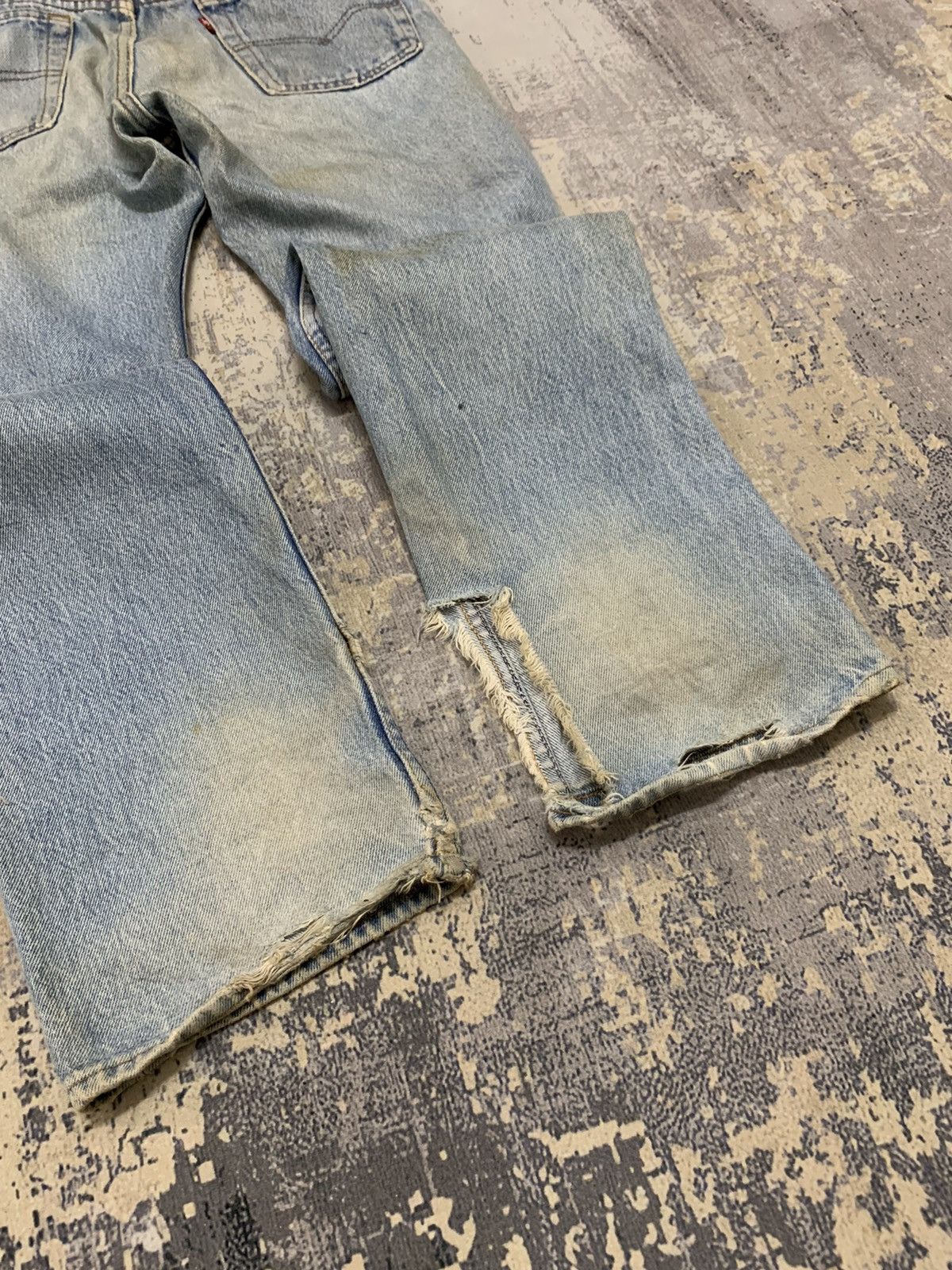 Levi's Vintage Levi’s 501 Trashed Denim Jeans made in usa W29x32 Size US 29 - 7 Thumbnail