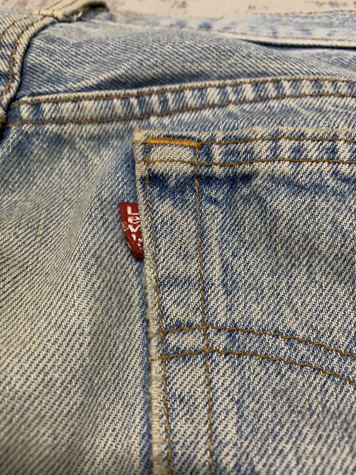 Levi's Vintage Levi’s 501 Trashed Denim Jeans made in usa W29x32 Size US 29 - 10 Thumbnail