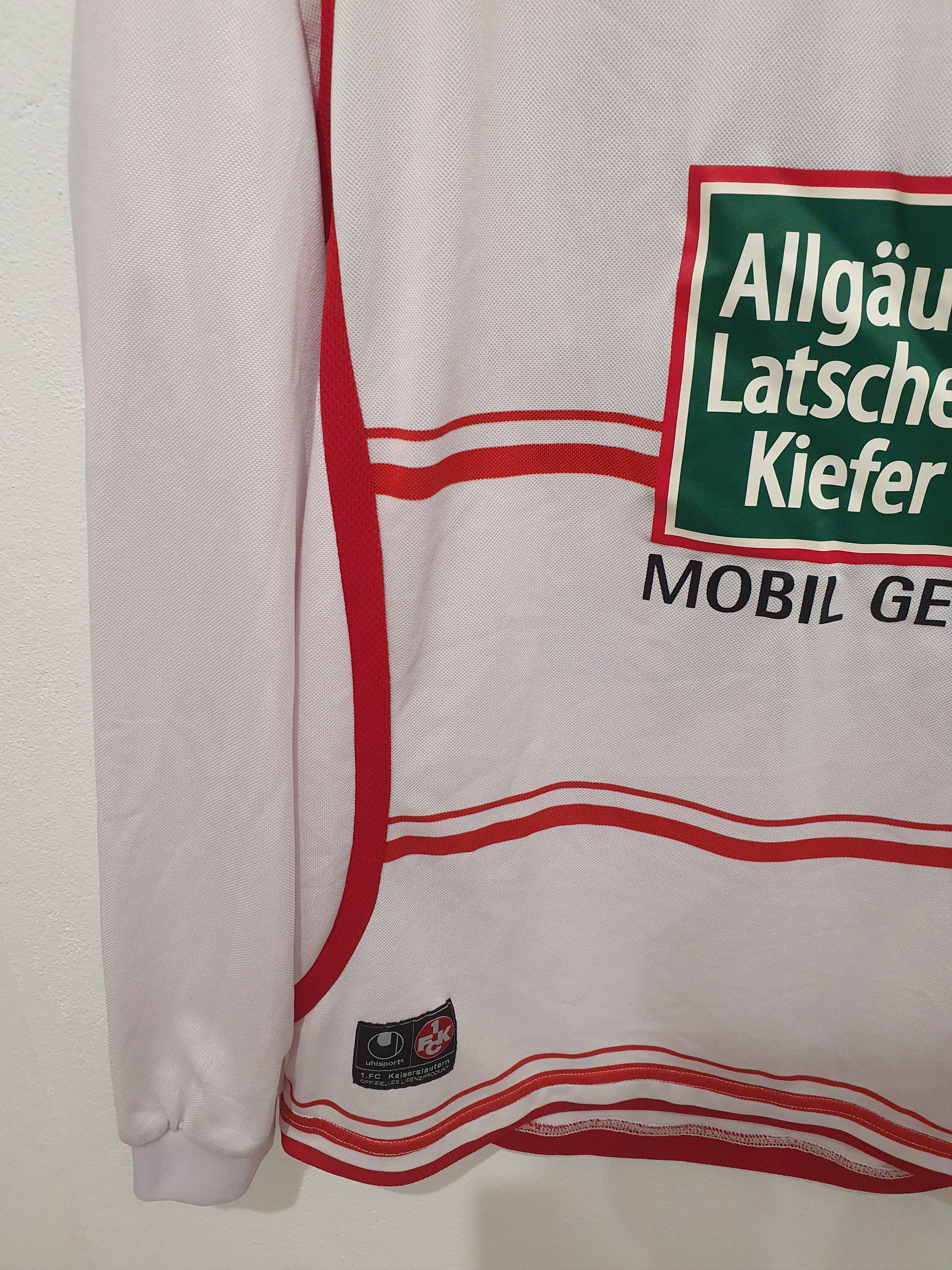 UHLSPORT FC KAISERSLAUTERN SIZE M SHIRT longsleeve jersey