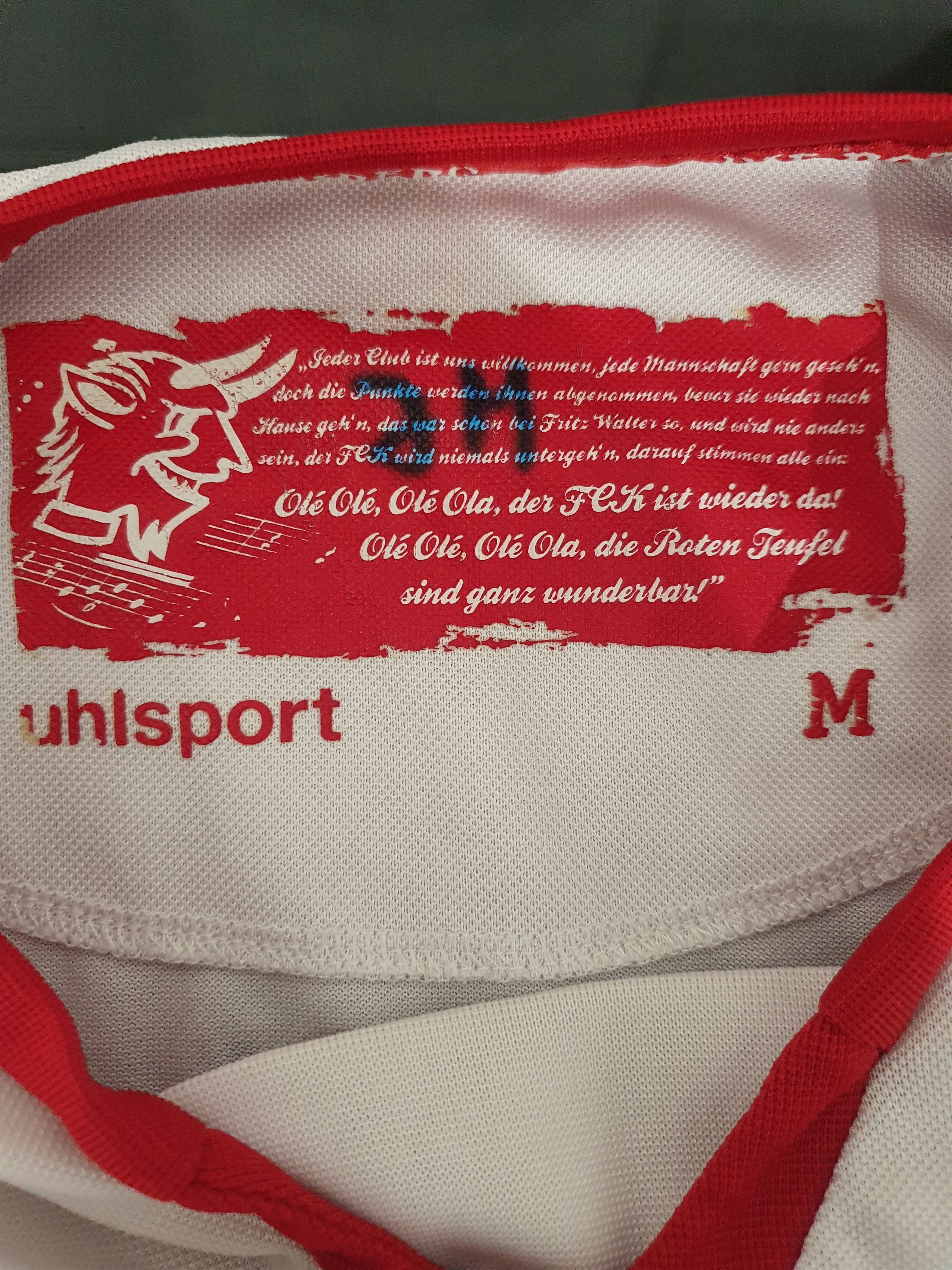 UHLSPORT FC KAISERSLAUTERN SIZE M SHIRT longsleeve jersey