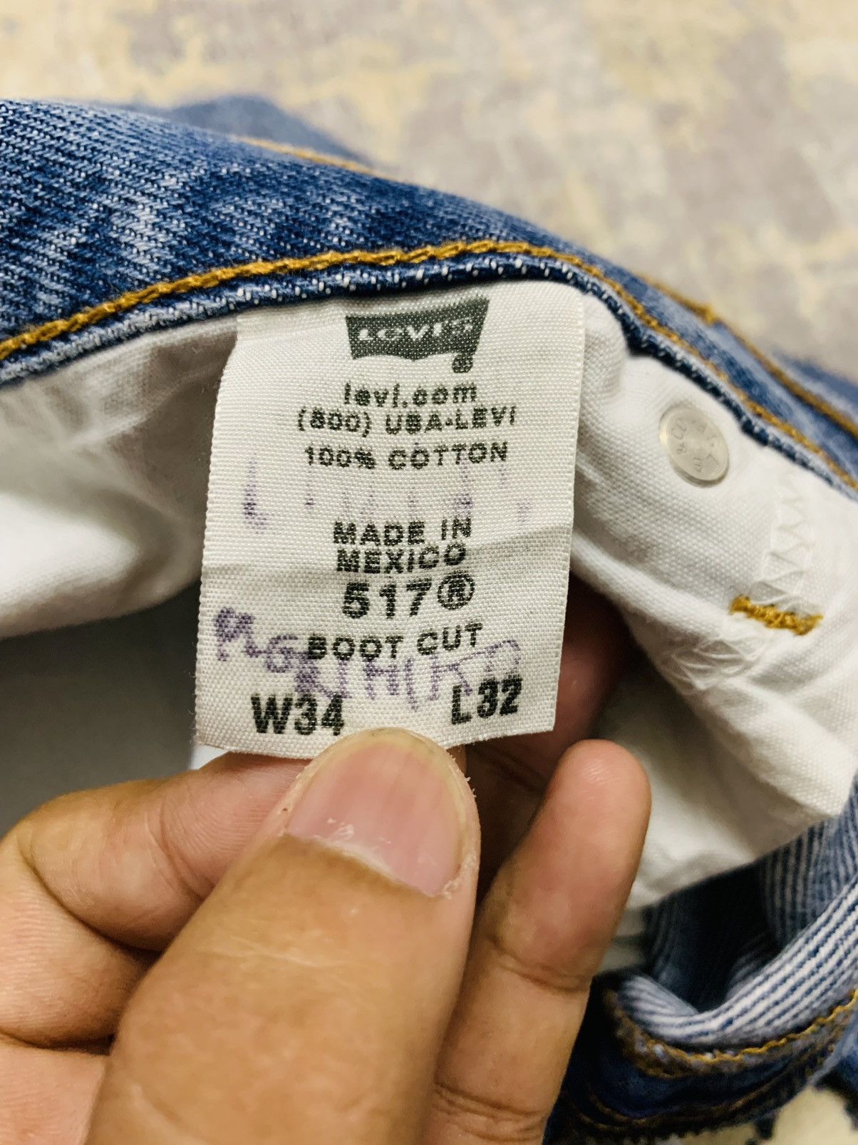 Levi's Vintage Levis 517 Blue Wash Boot Cut Flared Jeans 34x33 Size US 34 / EU 50 - 13 Thumbnail