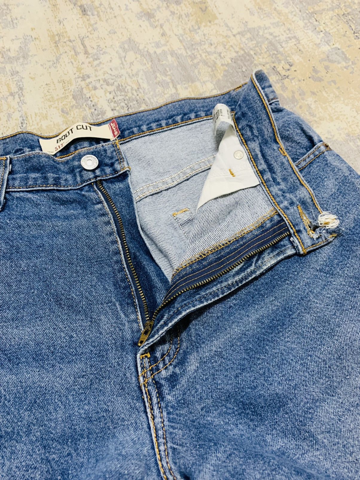 Levi's Vintage Levis 517 Blue Wash Boot Cut Flared Jeans 34x33 Size US 34 / EU 50 - 4 Thumbnail