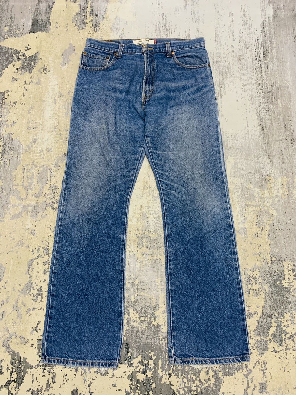 Levi's Vintage Levis 517 Blue Wash Boot Cut Flared Jeans 34x33 Size US 34 / EU 50 - 1 Thumbnail