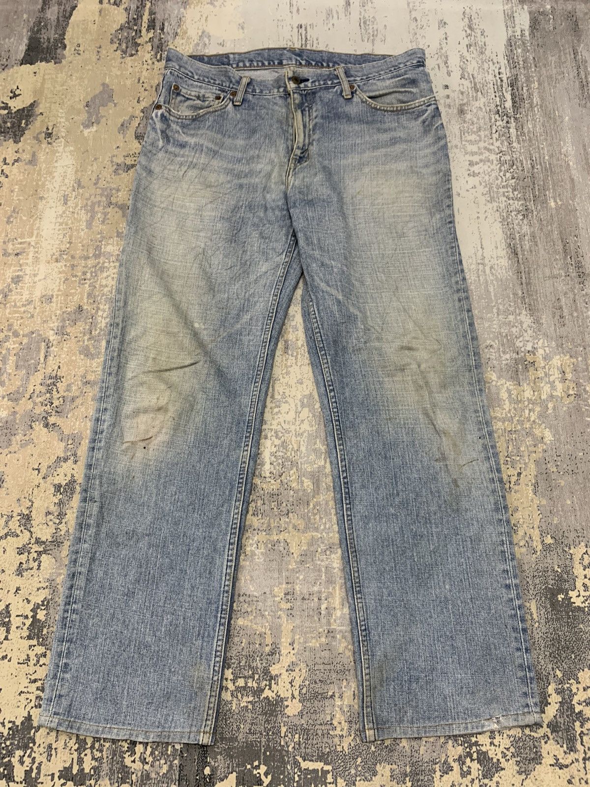 image of Distressed Denim x Jean Vintage Levi’S Denim Blue Wash Distressed Baggy Jeans 36X30, Men's