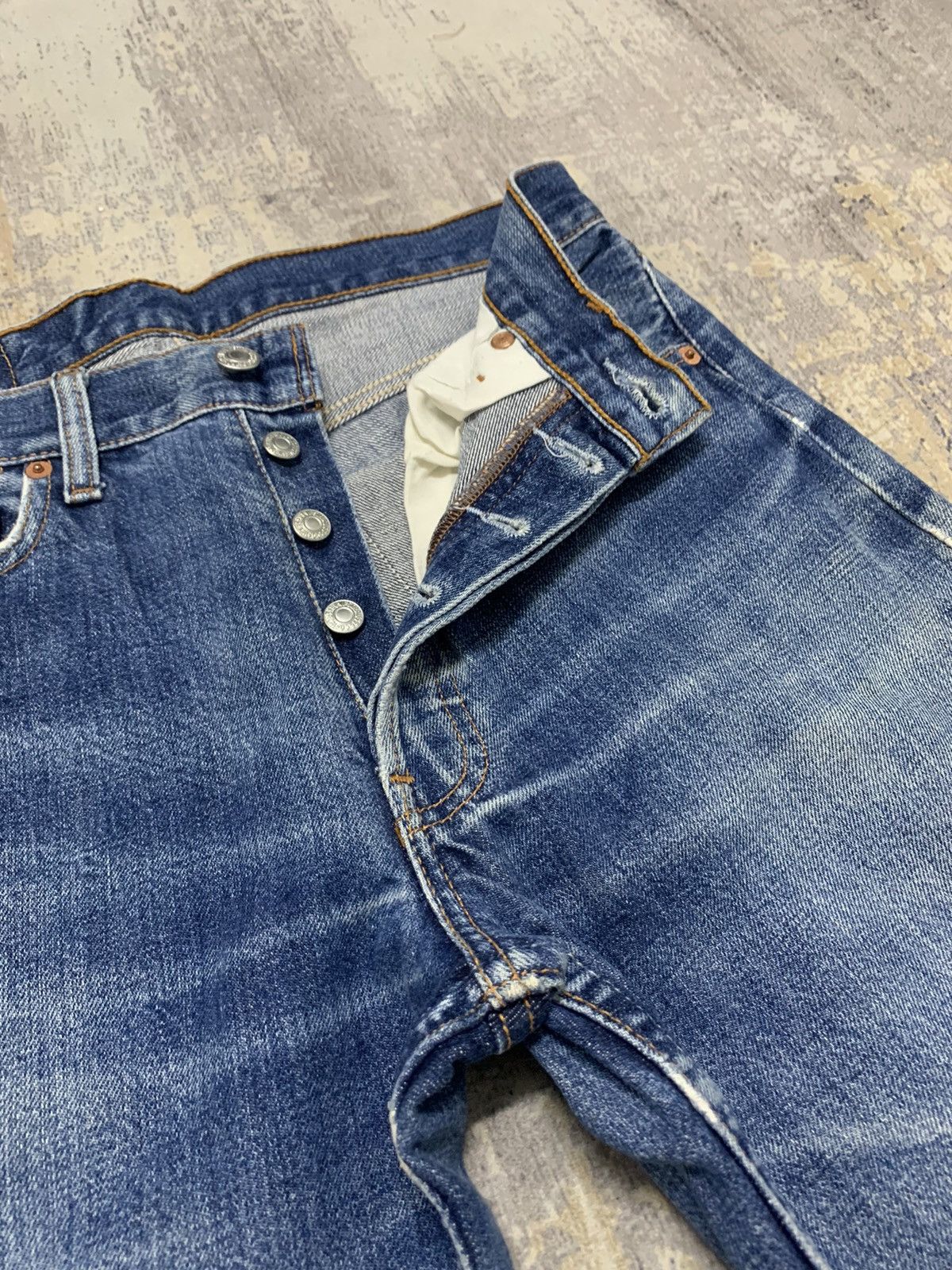 Levi's Vintage Levis 501 Distressed Denim Jeans W28x30.5 Size US 28 / EU 44 - 6 Thumbnail