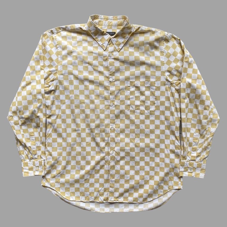 Comme des Garcons Vintage CDGHP White And Yellow Mustard Checkered Shirt Size US M / EU 48-50 / 2 - 1 Thumbnail