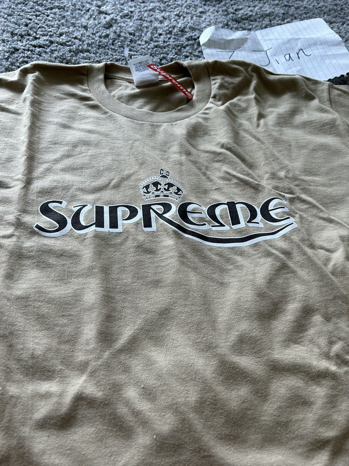 Supreme Supreme SS23 Crown Khaki tee | Grailed