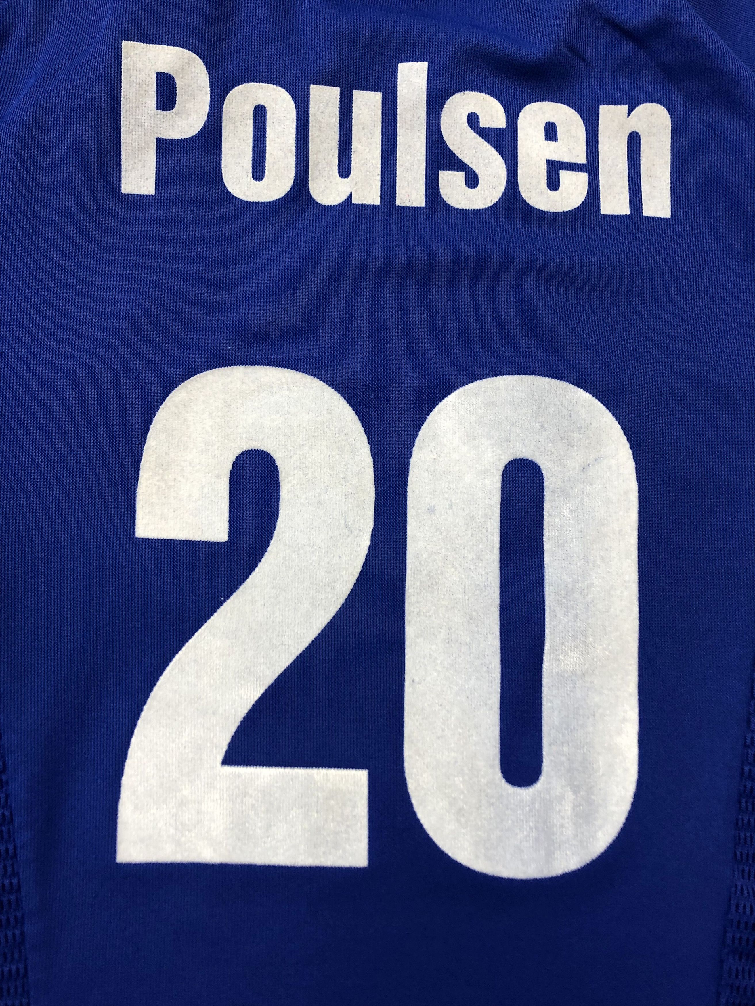 Schalke football shirt 20 Poulsen 2002 Jersey Tee Y2K Sport