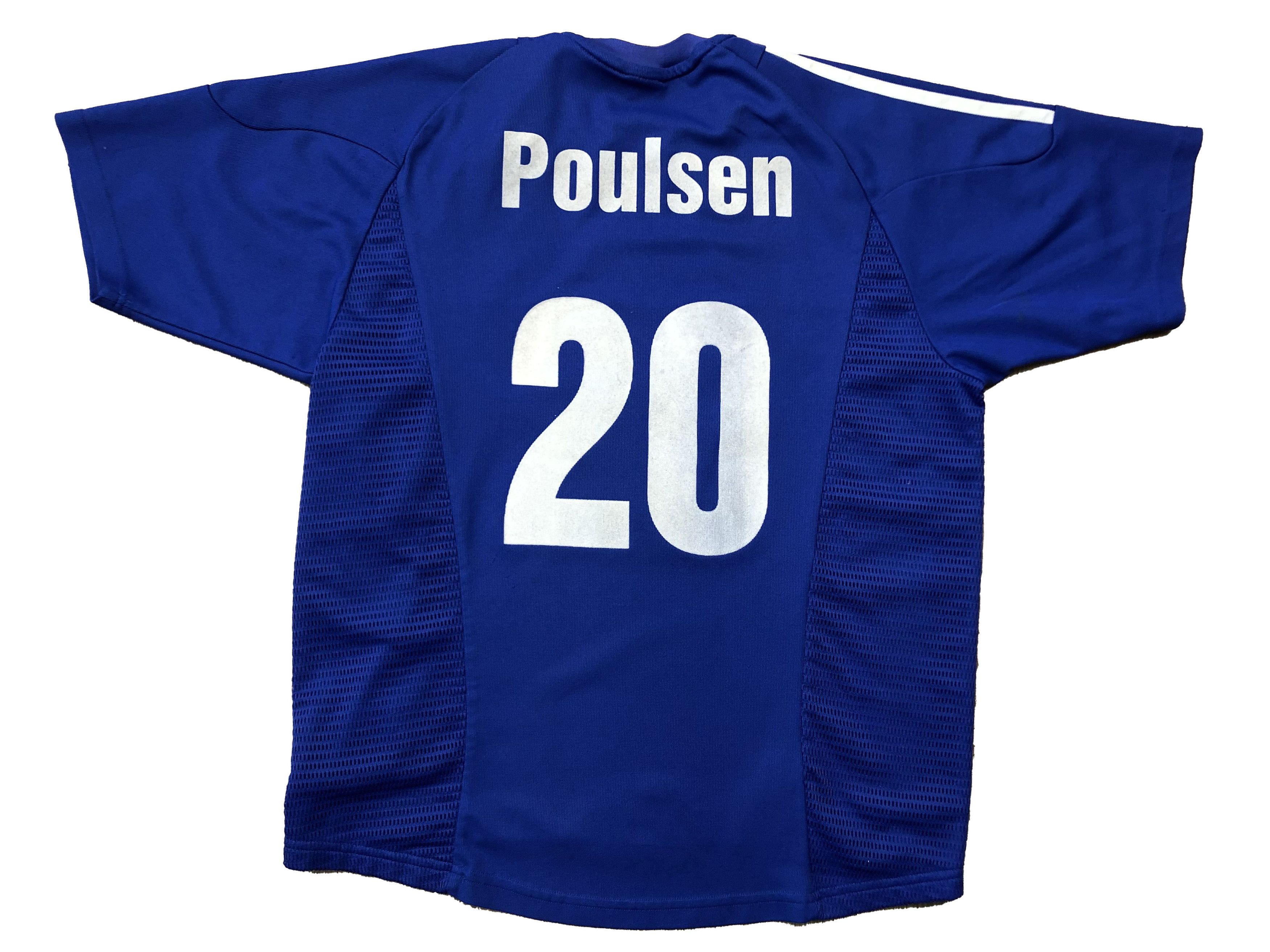 Schalke football shirt 20 Poulsen 2002 Jersey Tee Y2K Sport
