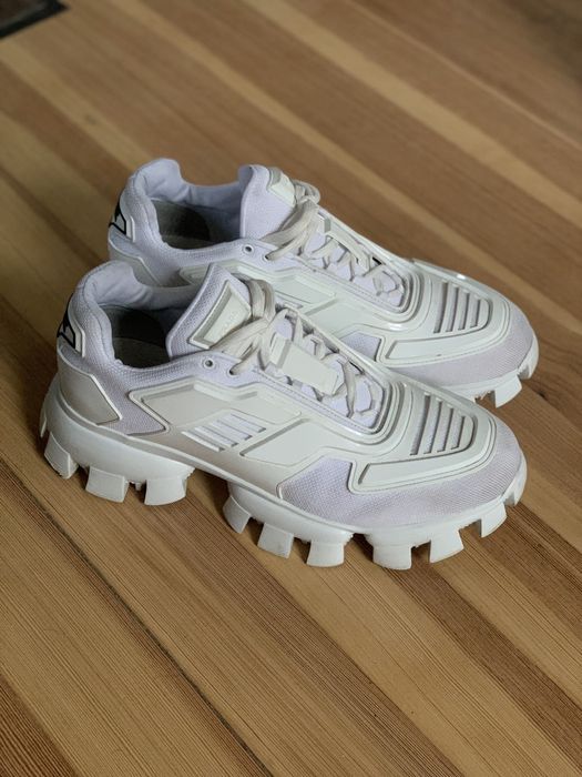 Prada White Cloudbust Thunder Sneakers Grailed