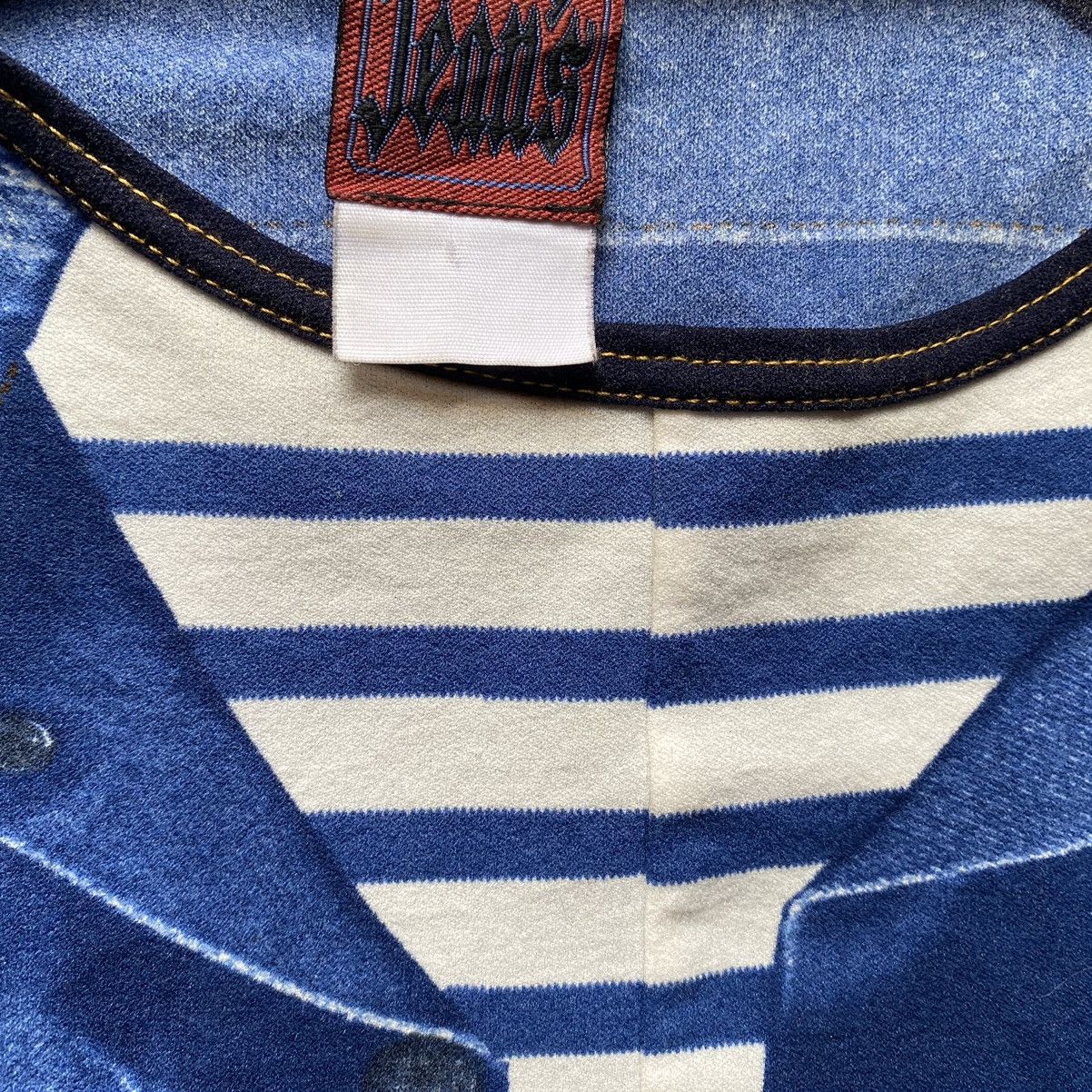 Jean Paul Gaultier Vintage SS97 trompe l'oeil Denim Top Size M / US 6-8 / IT 42-44 - 3 Thumbnail