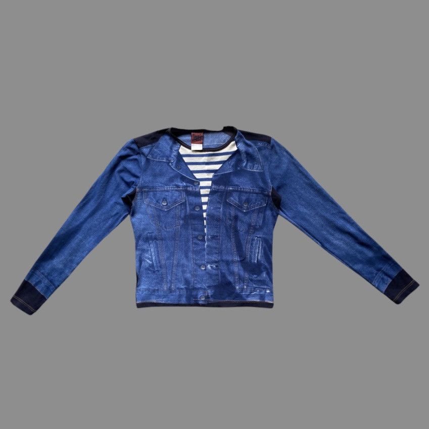 Jean Paul Gaultier Vintage SS97 trompe l'oeil Denim Top Size M / US 6-8 / IT 42-44 - 1 Thumbnail