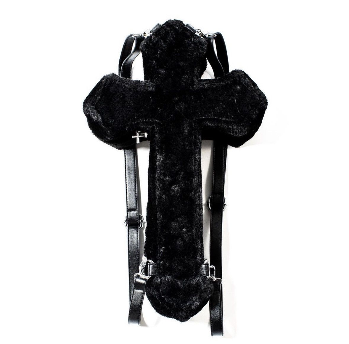 Other Youthood Black Fur Cross Backpack Size ONE SIZE - 1 Thumbnail