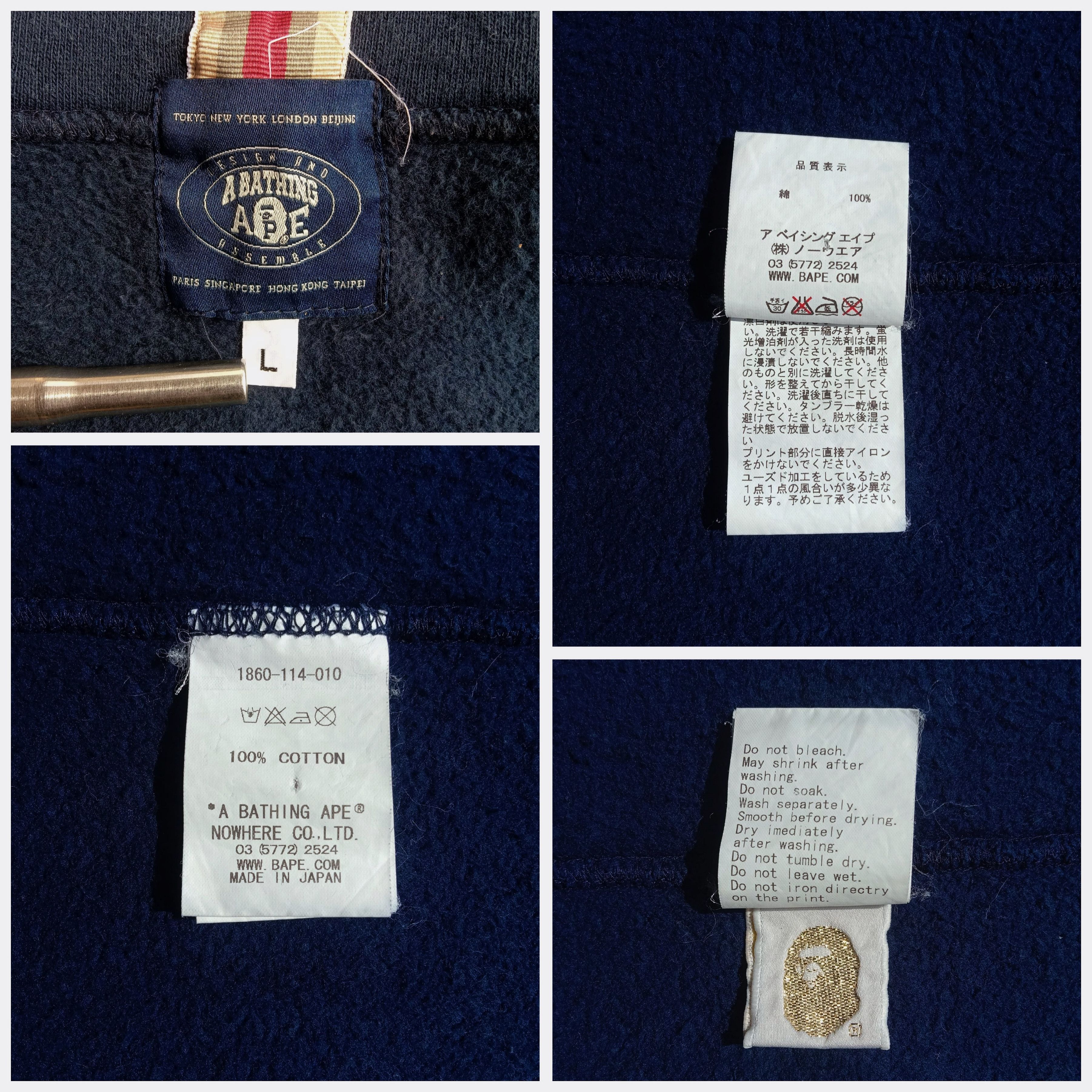 Bape 2011 Cutoff Stone Wash Half Zip Hoodie Size US L / EU 52-54 / 3 - 5 Thumbnail