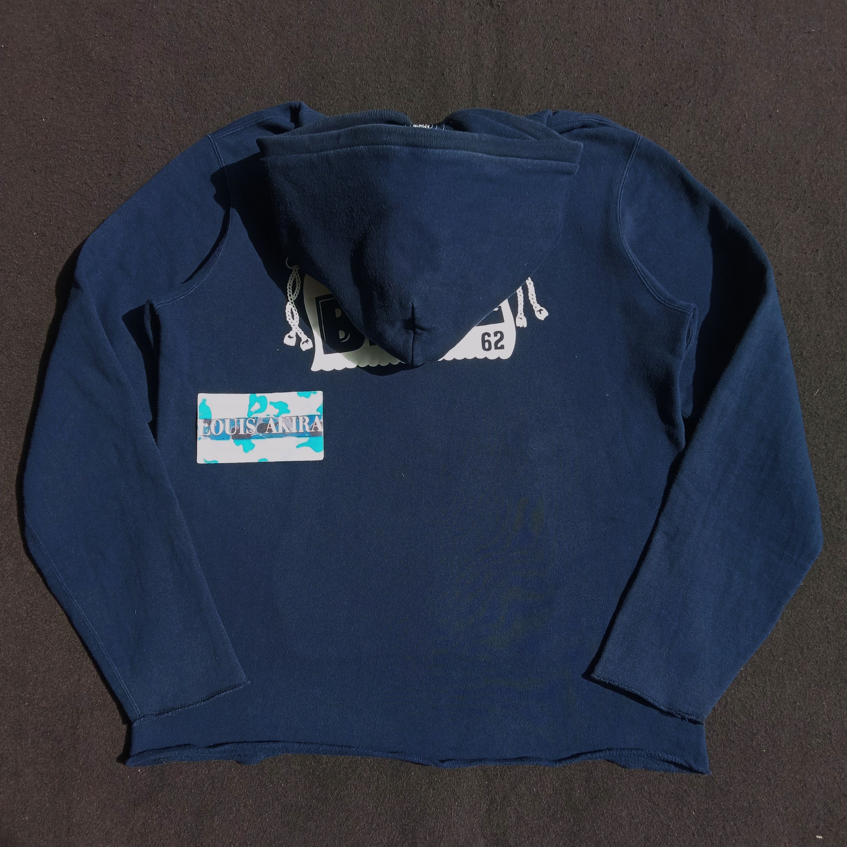 Bape 2011 Cutoff Stone Wash Half Zip Hoodie Size US L / EU 52-54 / 3 - 3 Thumbnail