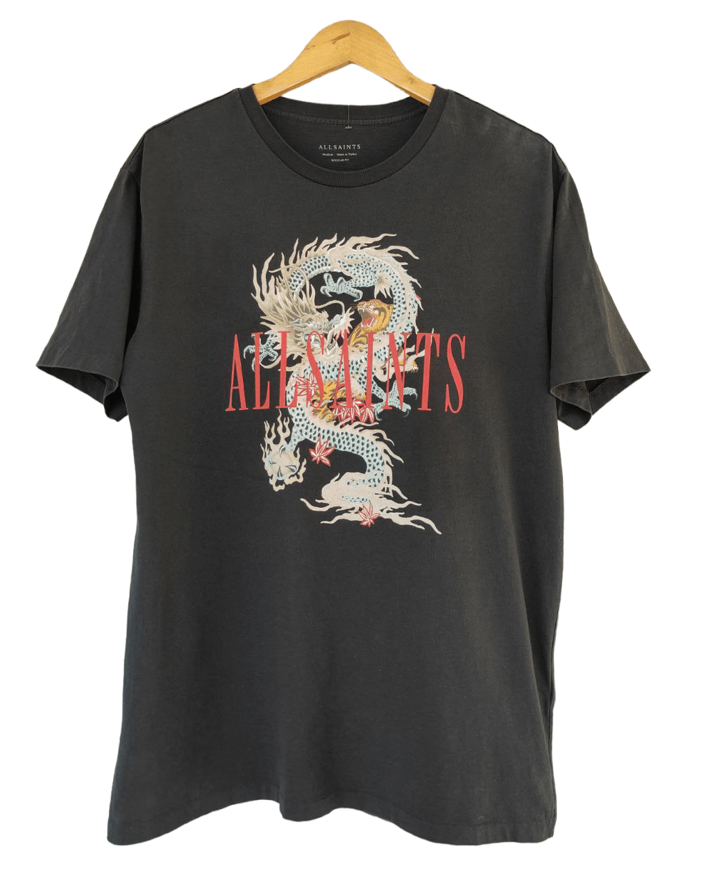 image of Allsaints Dragon T in Black, Men's (Size Medium)
