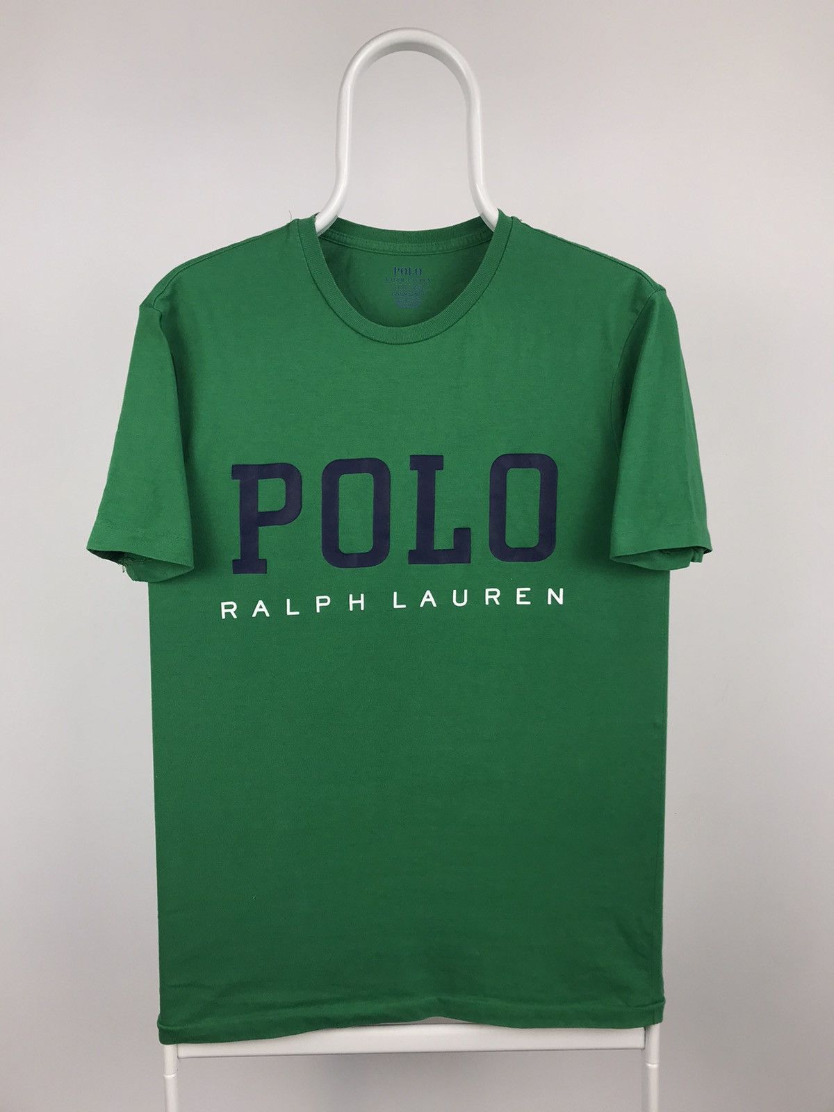 Vintage Polo Ralph Lauren Green Big Logo Tee Size US S / EU 44-46 / 1 - 1 Thumbnail