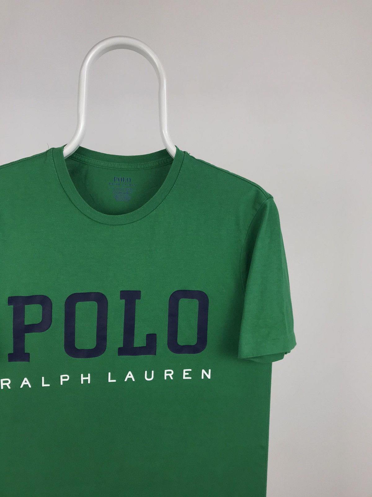 Vintage Polo Ralph Lauren Green Big Logo Tee Size US S / EU 44-46 / 1 - 2 Thumbnail