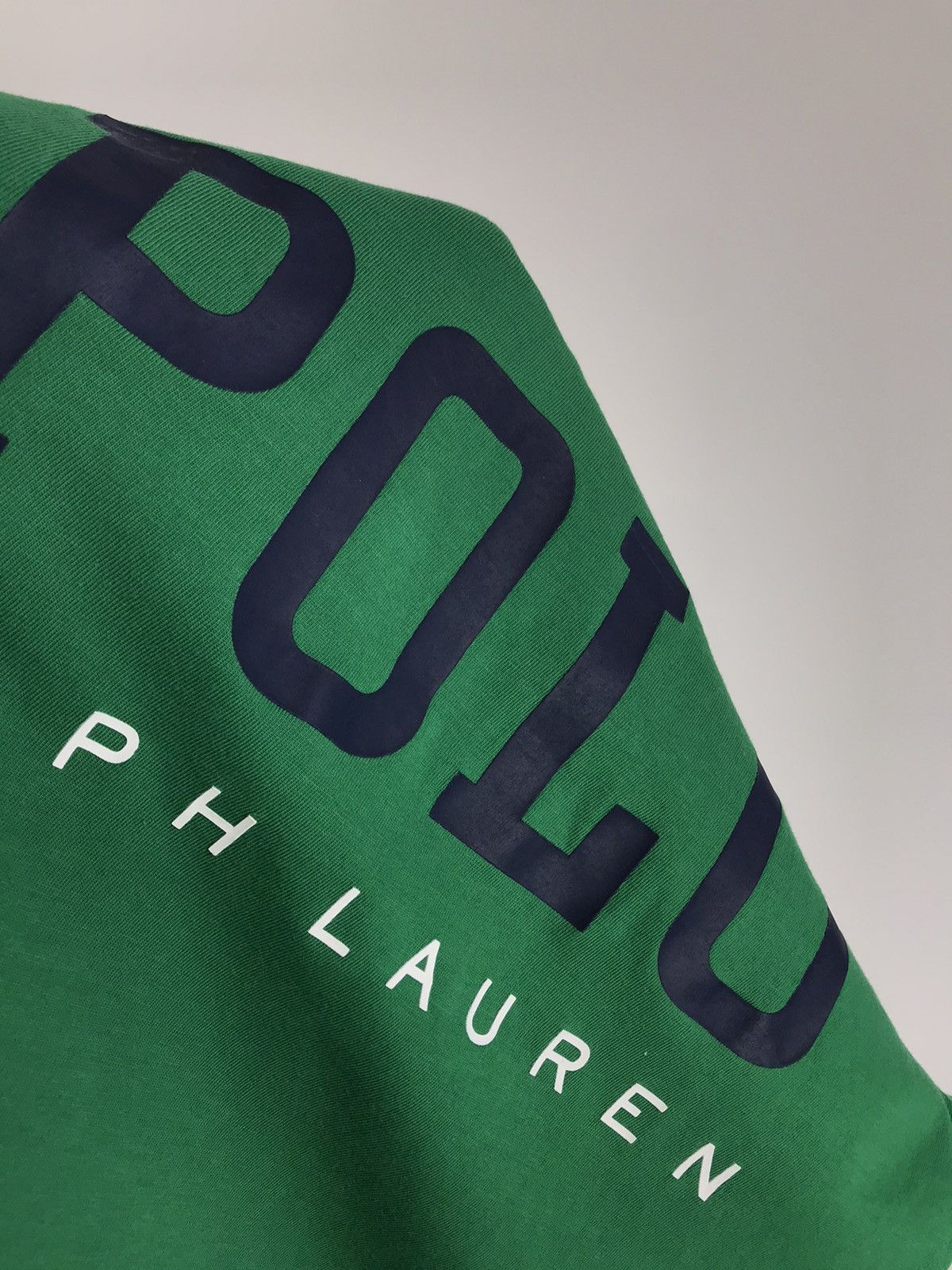 Vintage Polo Ralph Lauren Green Big Logo Tee Size US S / EU 44-46 / 1 - 4 Thumbnail