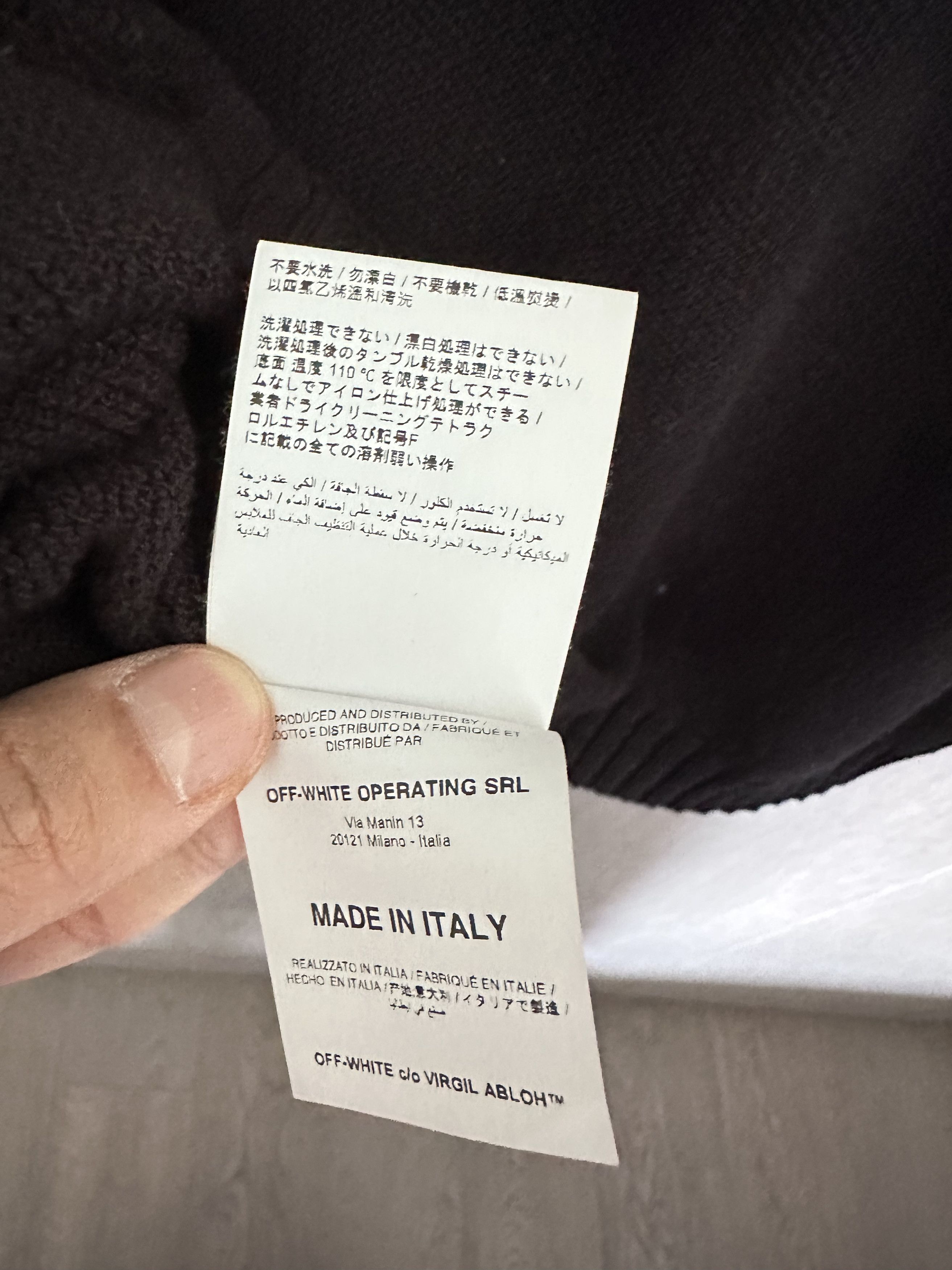 Off-White OFF-WHITE Distressed Logo Intarsia Wool Sweater Black/Yellow Size US M / EU 48-50 / 2 - 6 Thumbnail