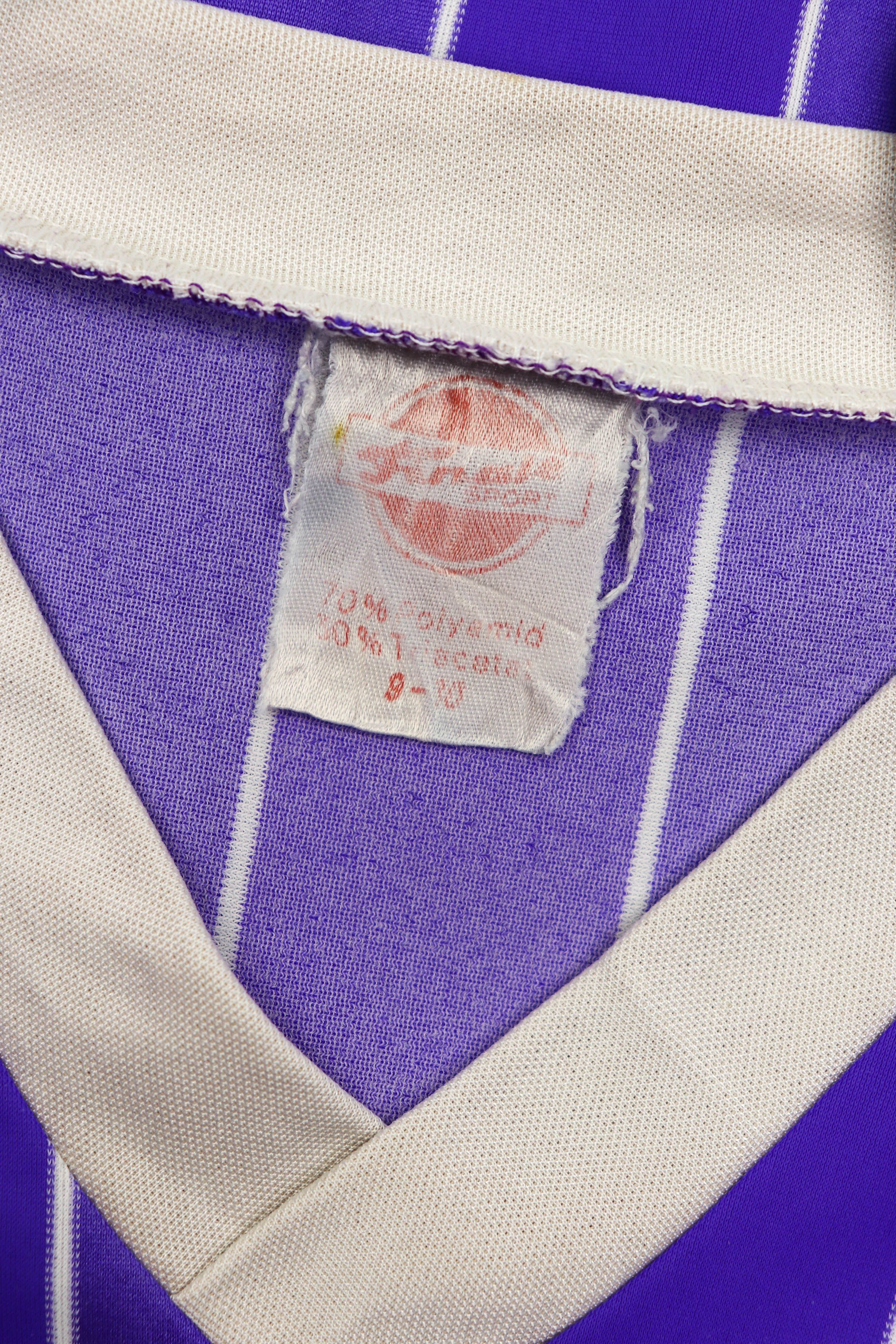 Vintage Vintage 80-90s Die Continentale Striped Purple Soccer Jersey Size US L / EU 52-54 / 3 - 10 Thumbnail