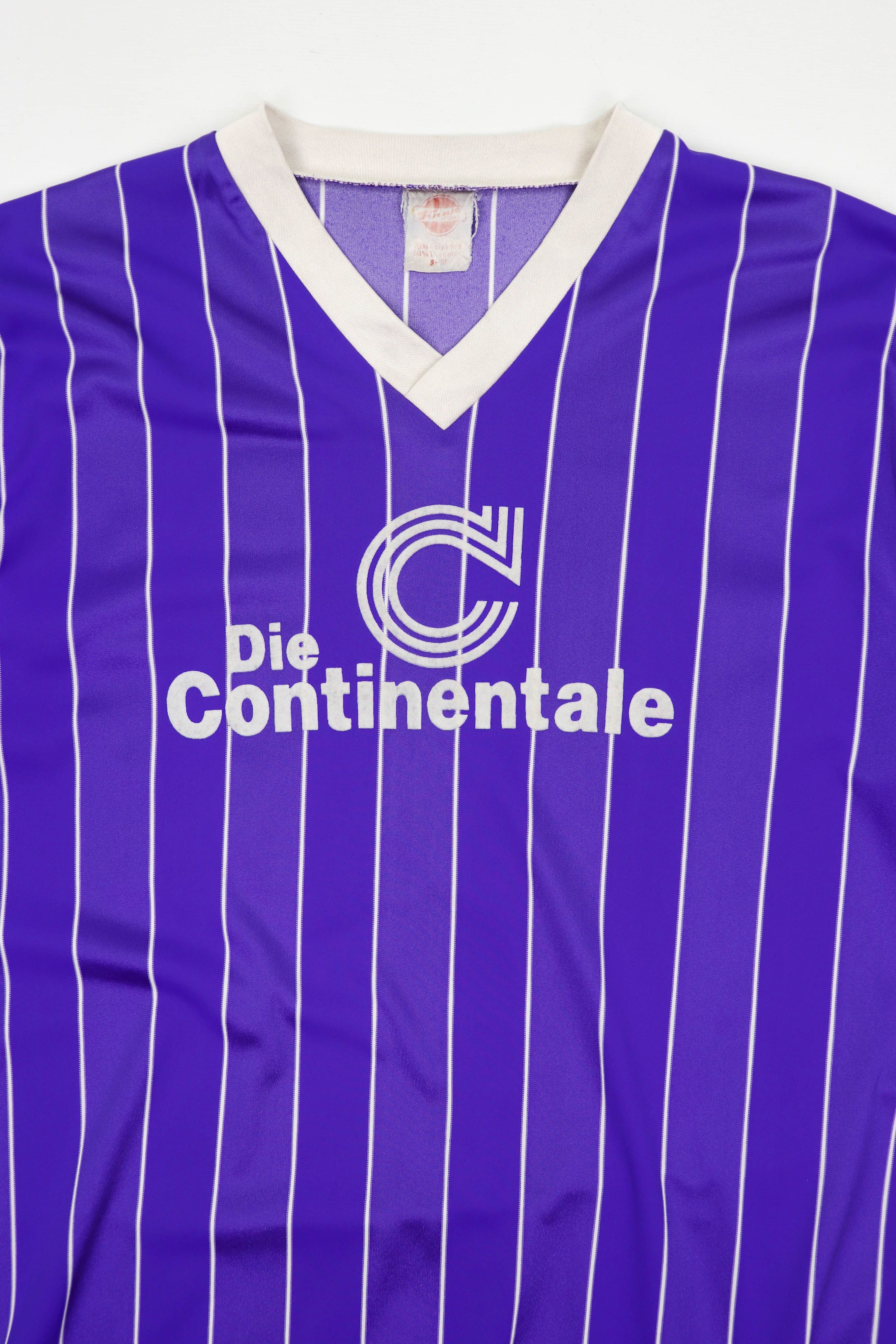 Vintage Vintage 80-90s Die Continentale Striped Purple Soccer Jersey Size US L / EU 52-54 / 3 - 3 Thumbnail