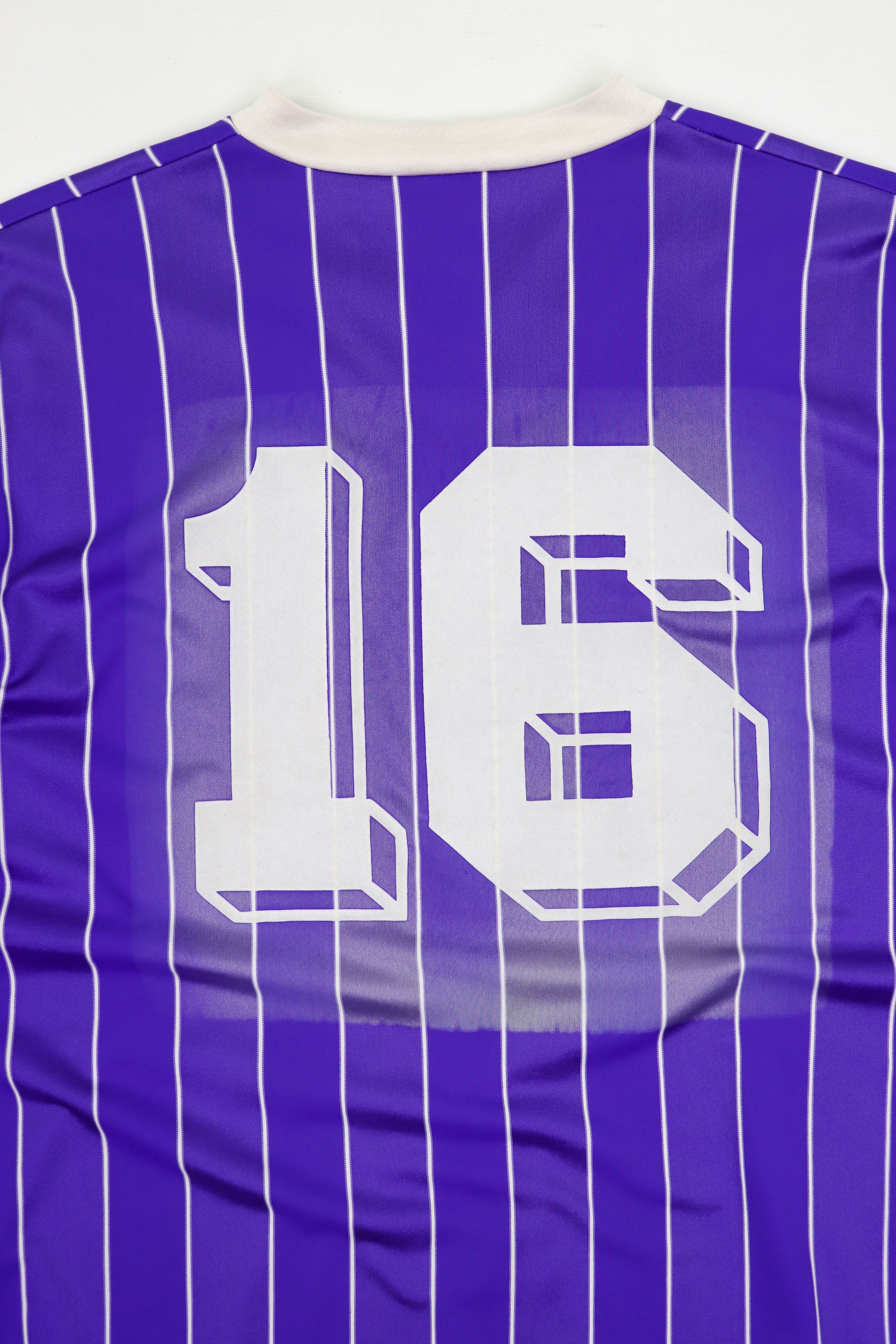 Vintage Vintage 80-90s Die Continentale Striped Purple Soccer Jersey Size US L / EU 52-54 / 3 - 5 Thumbnail