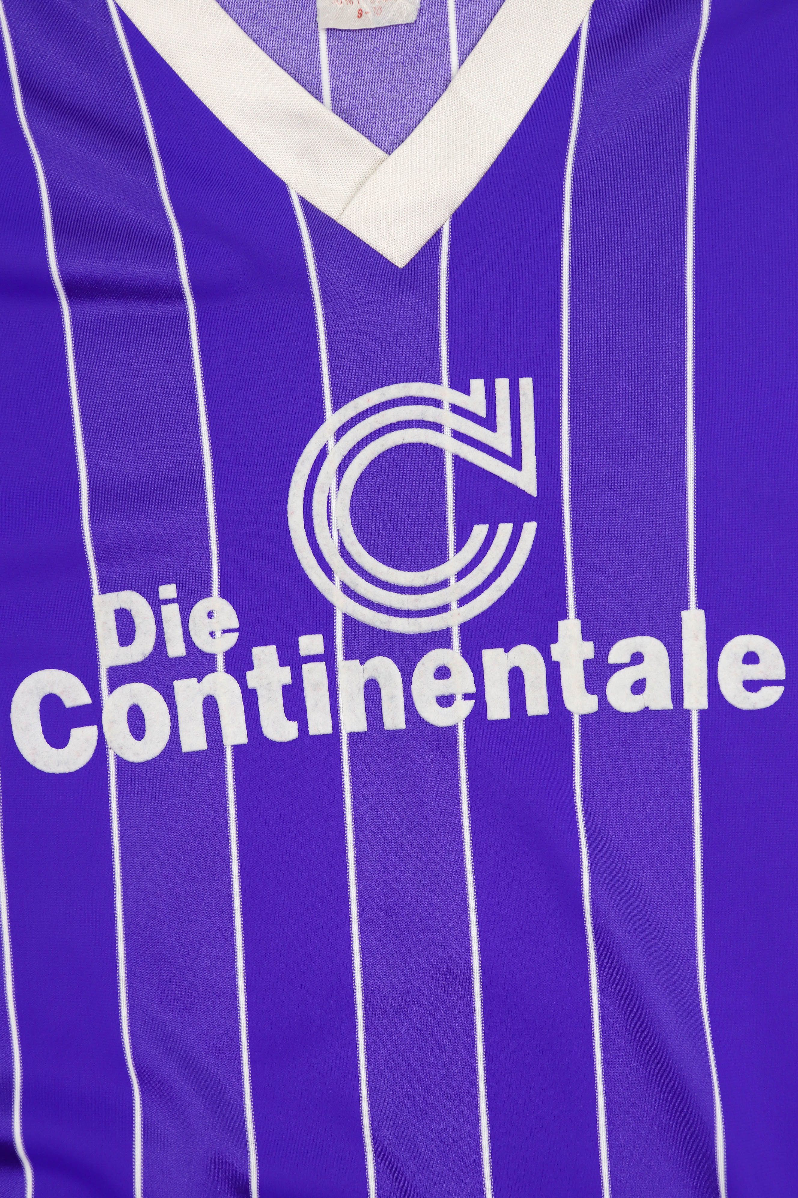 Vintage Vintage 80-90s Die Continentale Striped Purple Soccer Jersey Size US L / EU 52-54 / 3 - 4 Thumbnail