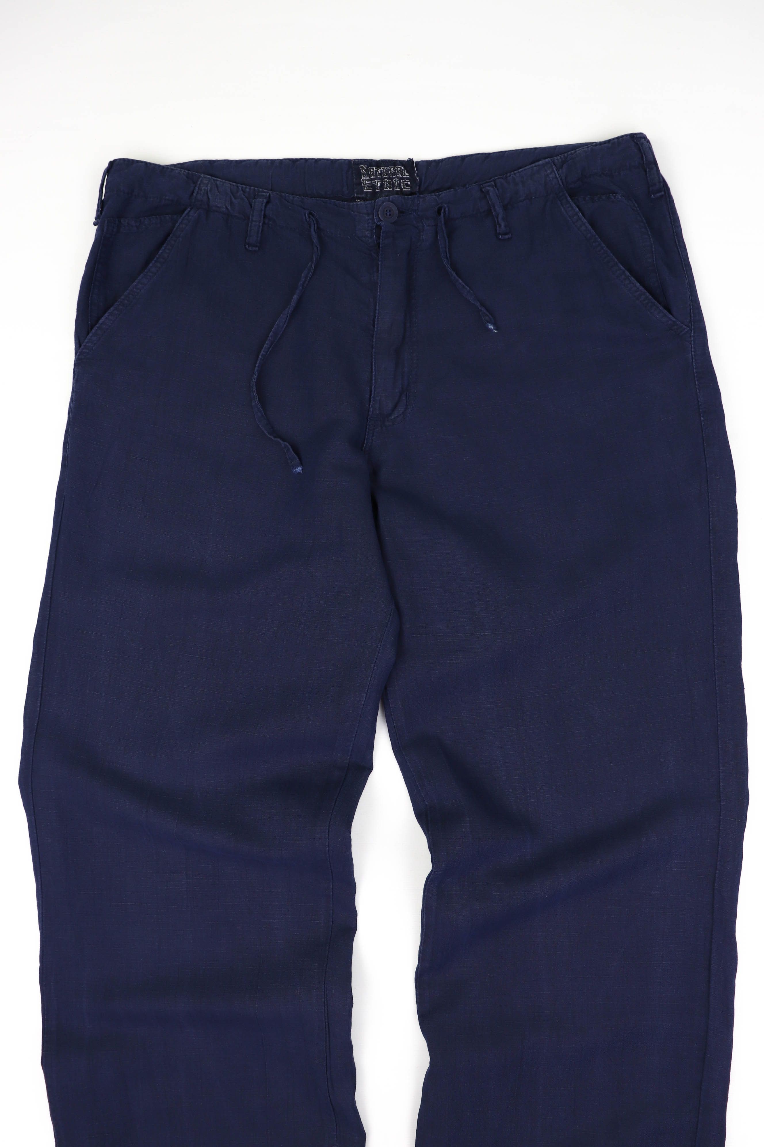 Other Natural Etnic Blue King Linen/Cotton Trousers Pants Size US 38 / EU 54 - 3 Thumbnail