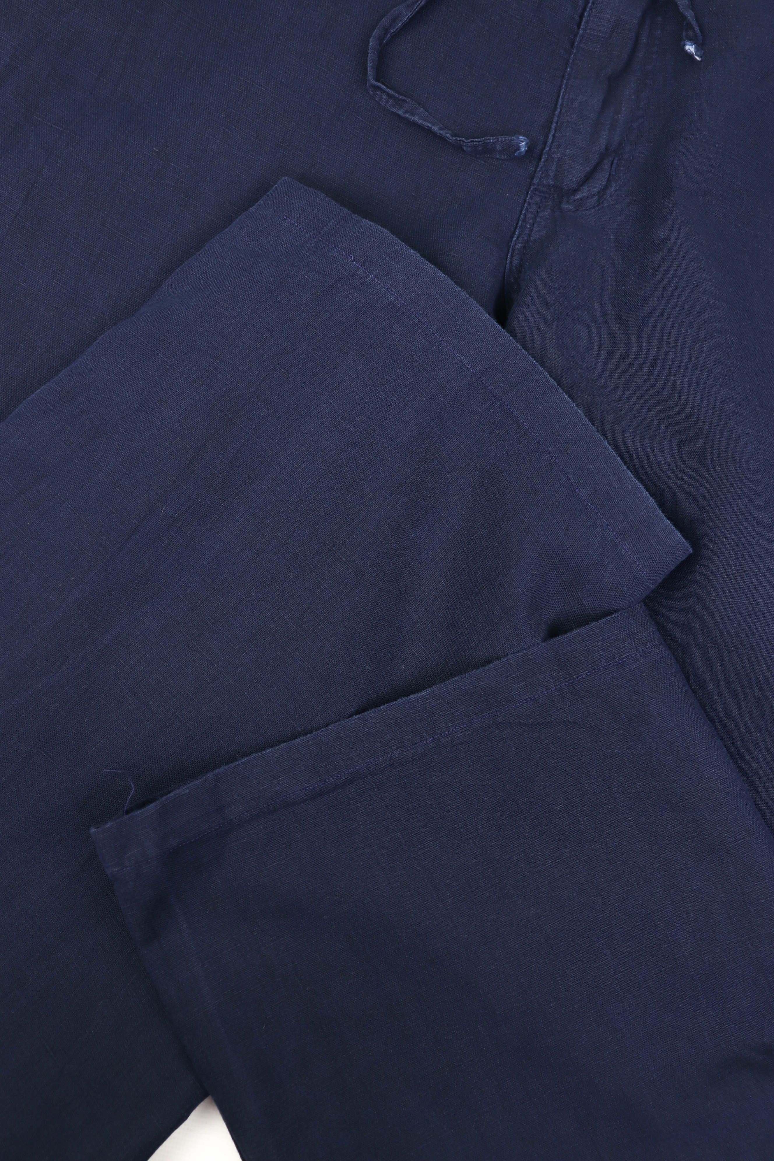 Other Natural Etnic Blue King Linen/Cotton Trousers Pants Size US 38 / EU 54 - 5 Thumbnail
