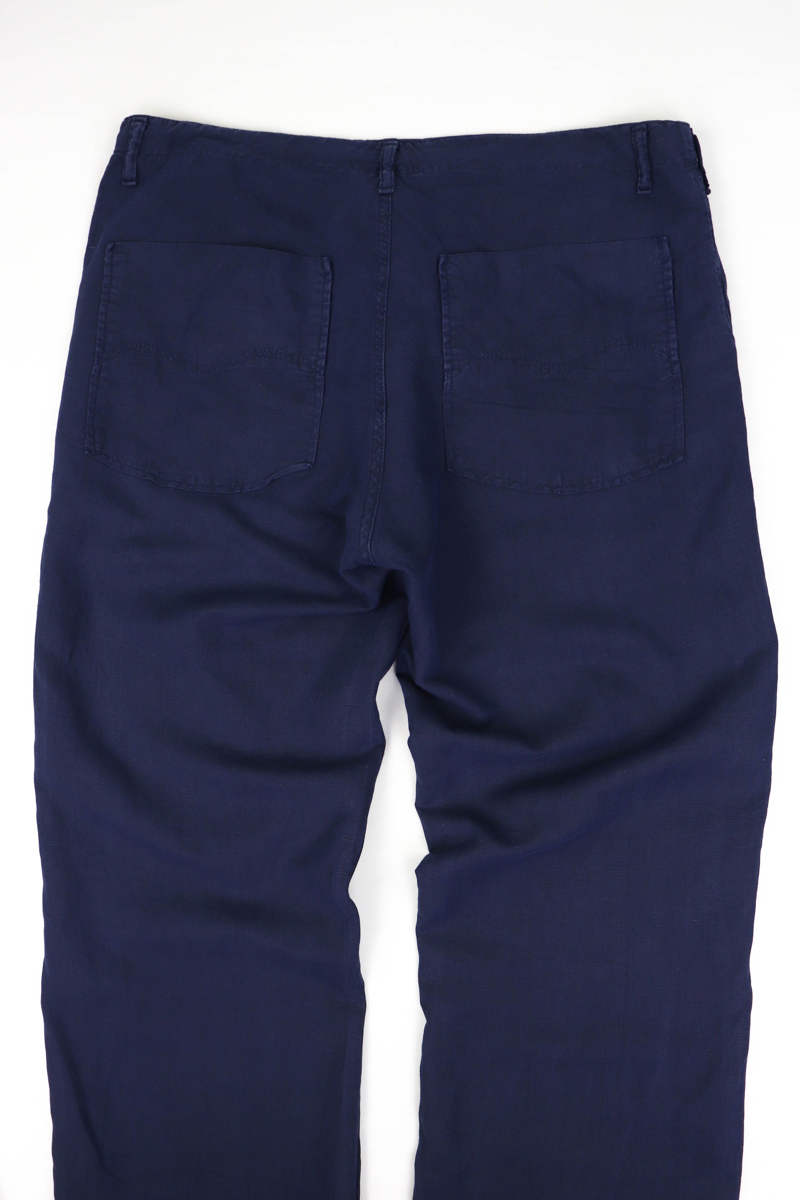 Other Natural Etnic Blue King Linen/Cotton Trousers Pants Size US 38 / EU 54 - 4 Thumbnail