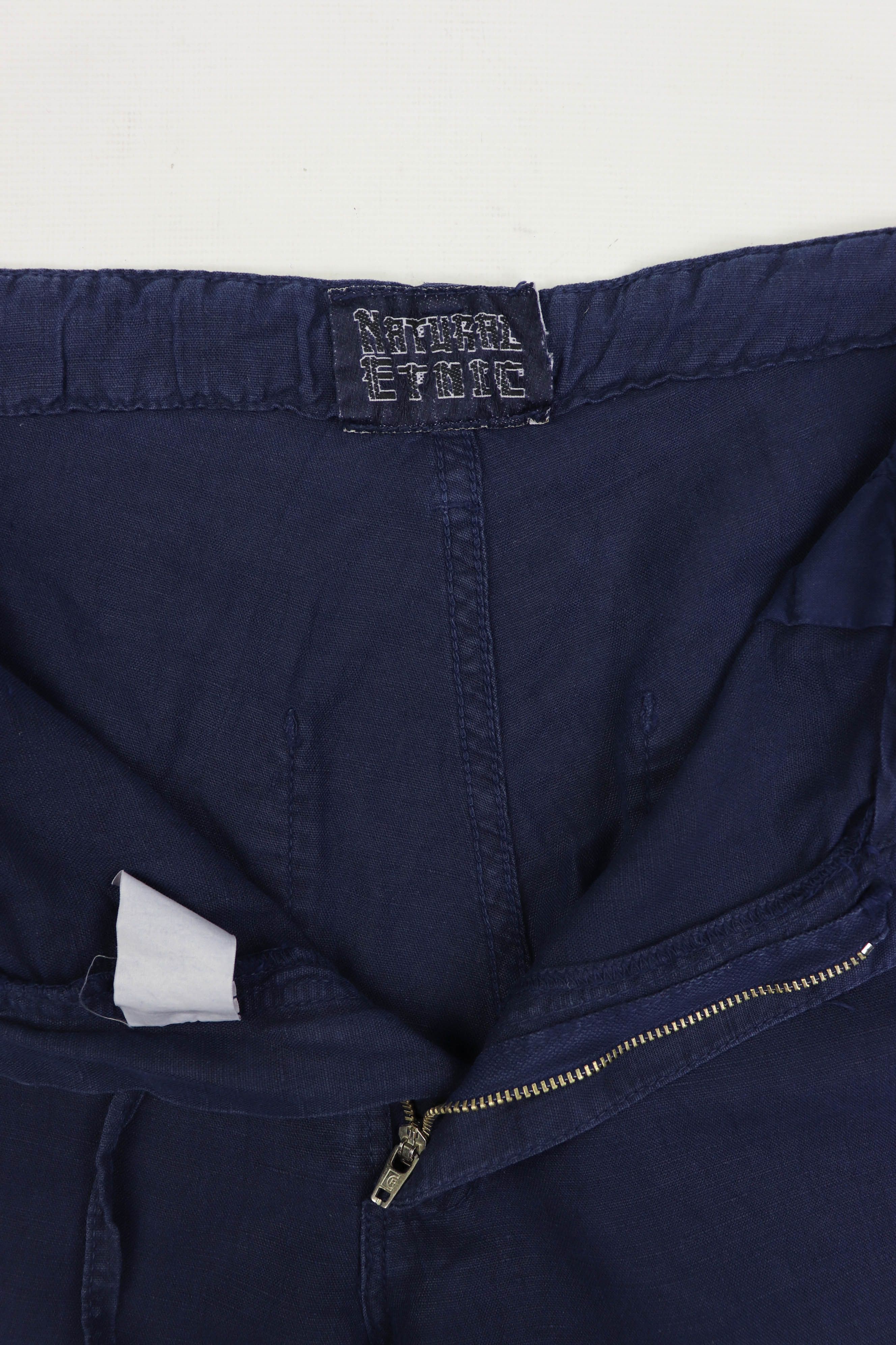 Other Natural Etnic Blue King Linen/Cotton Trousers Pants Size US 38 / EU 54 - 7 Thumbnail