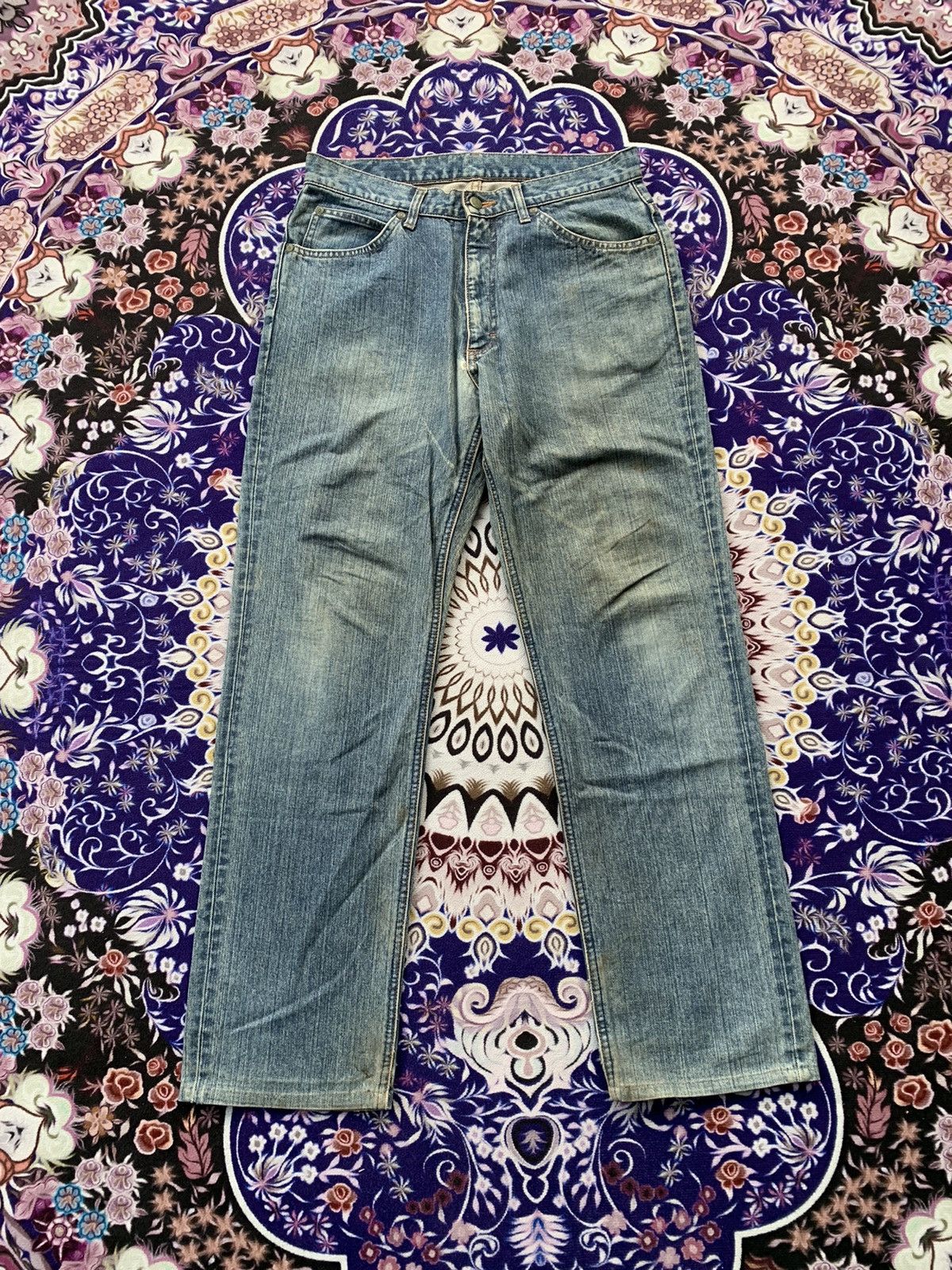 If Six Was Nine Vintage Lee Faded Wash Denim Size US 32 / EU 48 - 1 Thumbnail