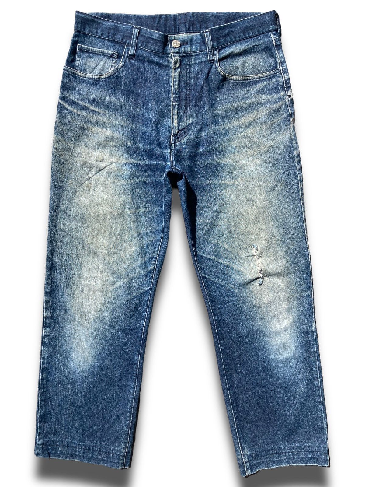 Japanese Brand × Uniqlo Uniqlo Crazy Vintage 80s Kaihara Ankle Jeans Size US 31 - 1 Thumbnail