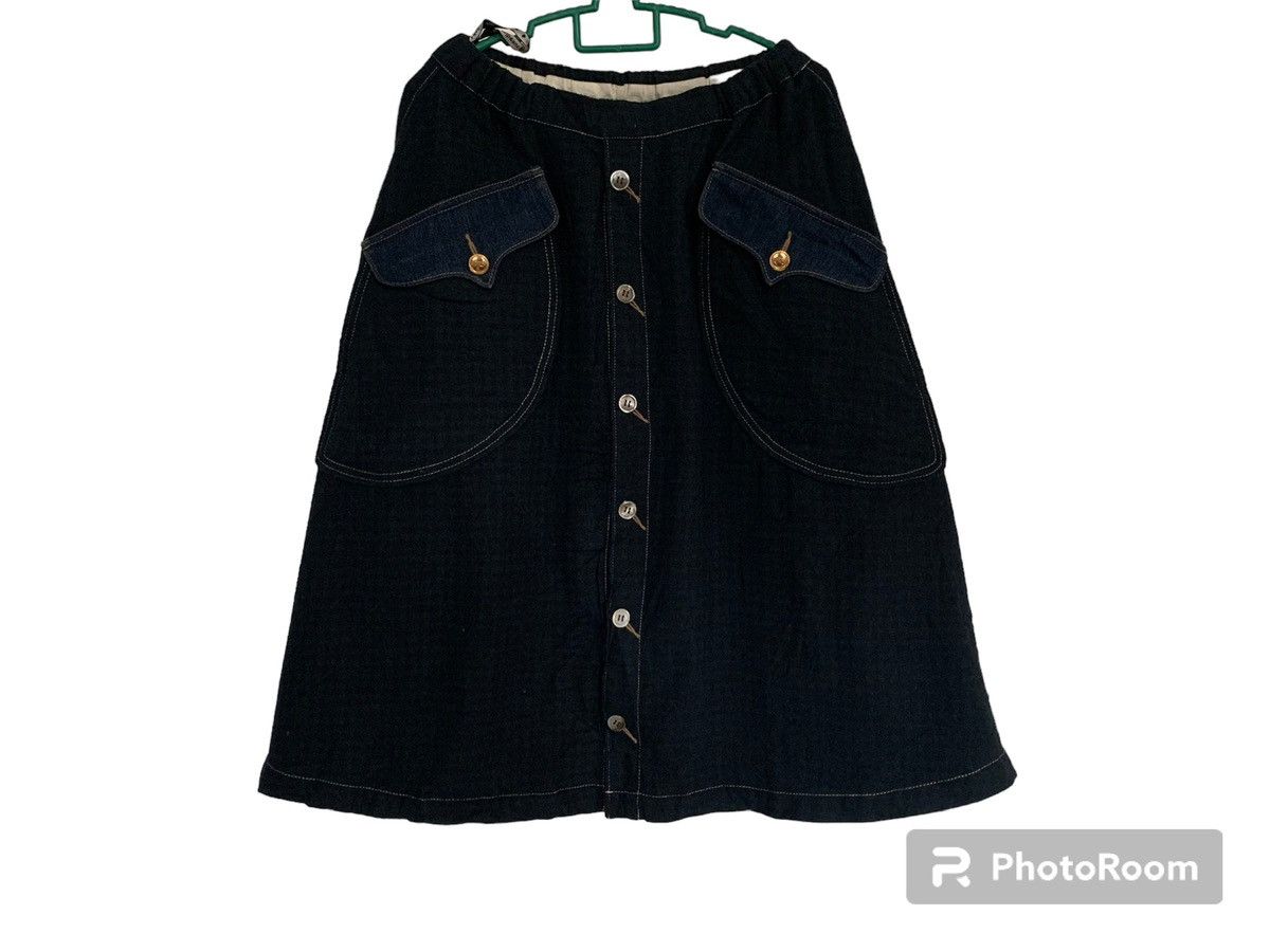 Issey Miyake VINTAGE ISSEY MIYAKE MIDI BUTTON SKIRT PUNK Size 26" / US 2 / IT 38 - 1 Thumbnail